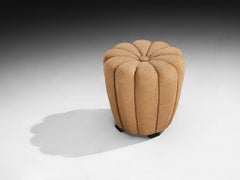Jindrich Halabala Stool in Decorative Upholstery