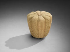 Tabouret Jindrich Halabala en tissu d'ameublement décoratif