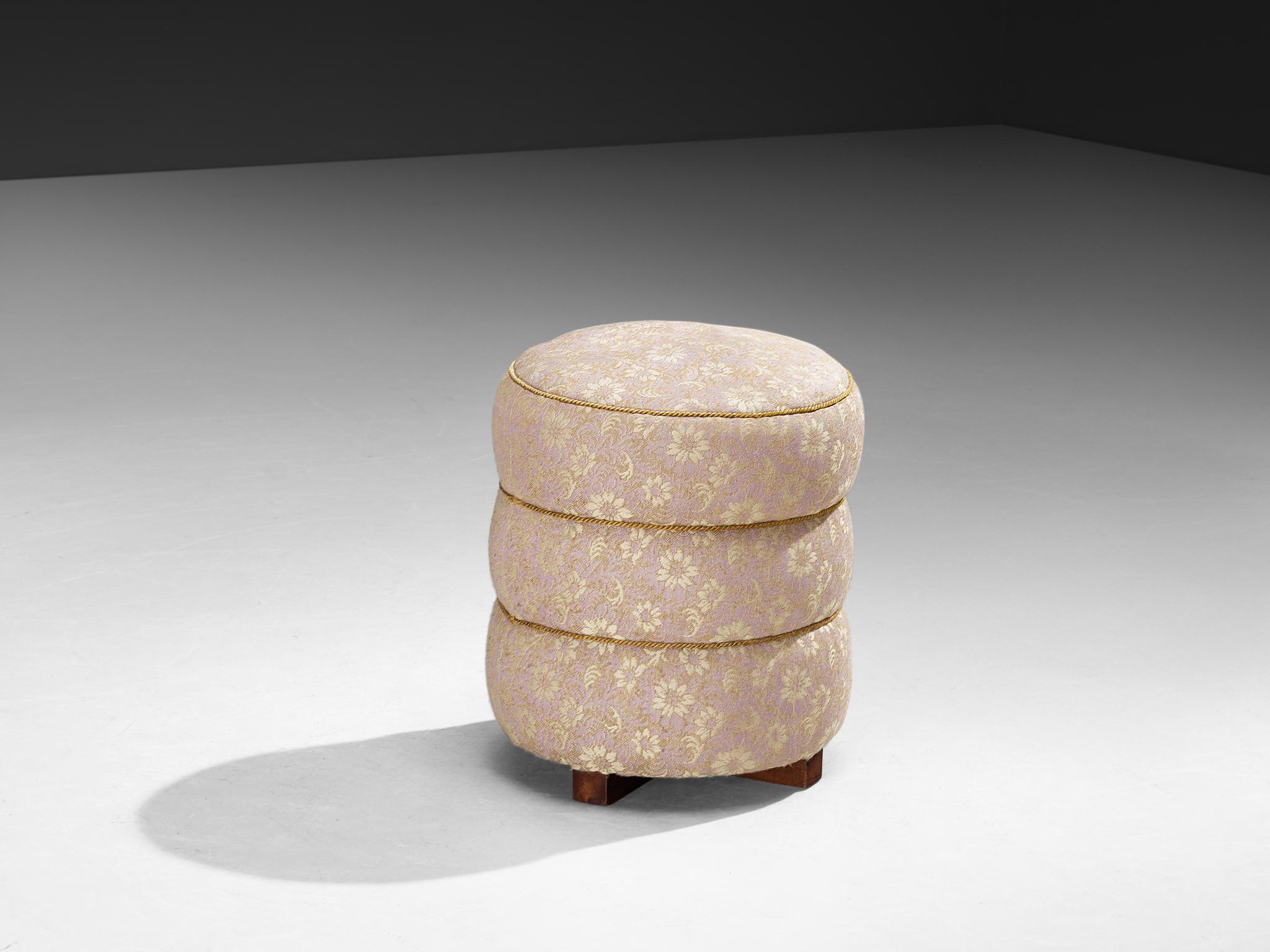 Art déco Tabouret Jindrich Halabala en tissu d'ameublement décoratif en vente
