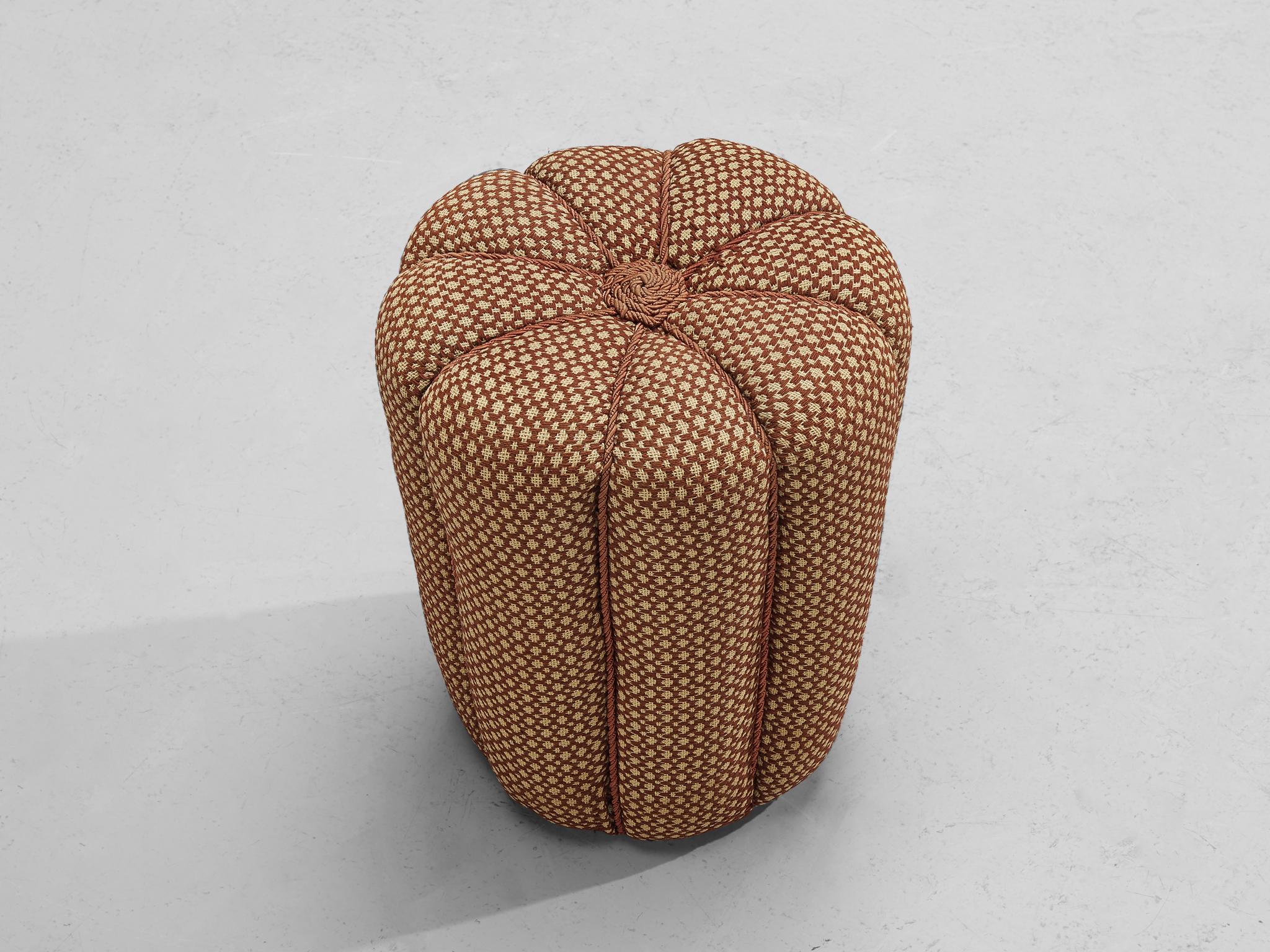 Jindrich Halabala Stool in Decorative Upholstery  In Good Condition In Waalwijk, NL