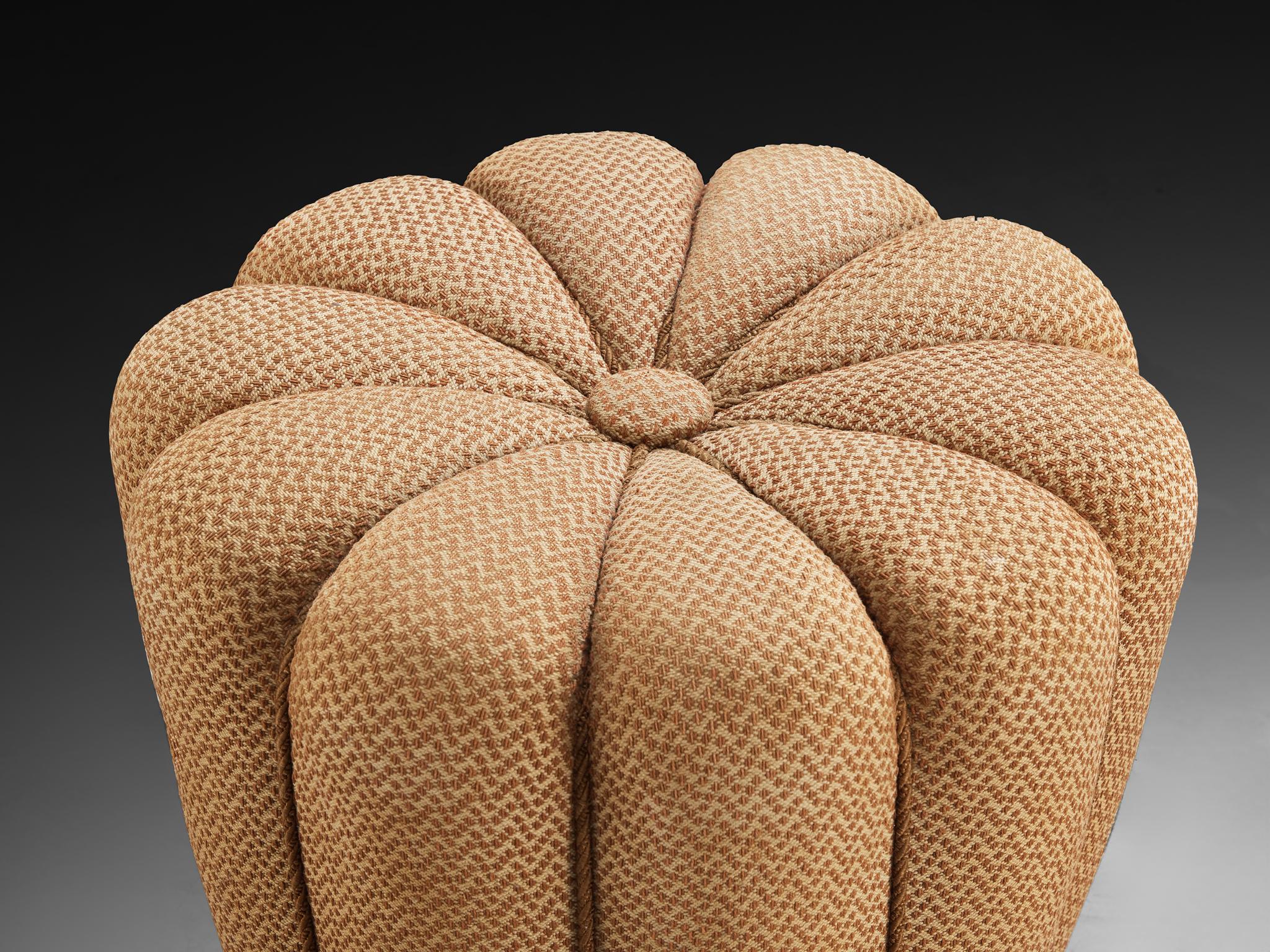 Jindrich Halabala Stool in Decorative Upholstery In condizioni buone in vendita a Waalwijk, NL