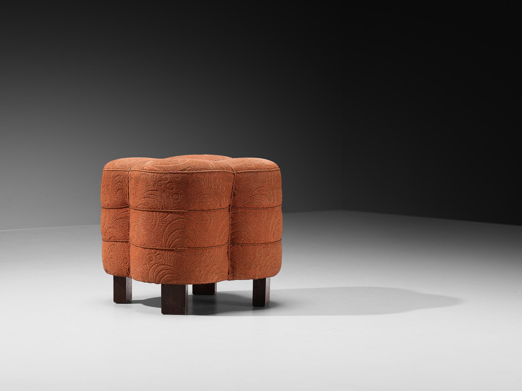 Tabouret Jindrich Halabala en tissu d'ameublement décoratif Bon état - En vente à Waalwijk, NL