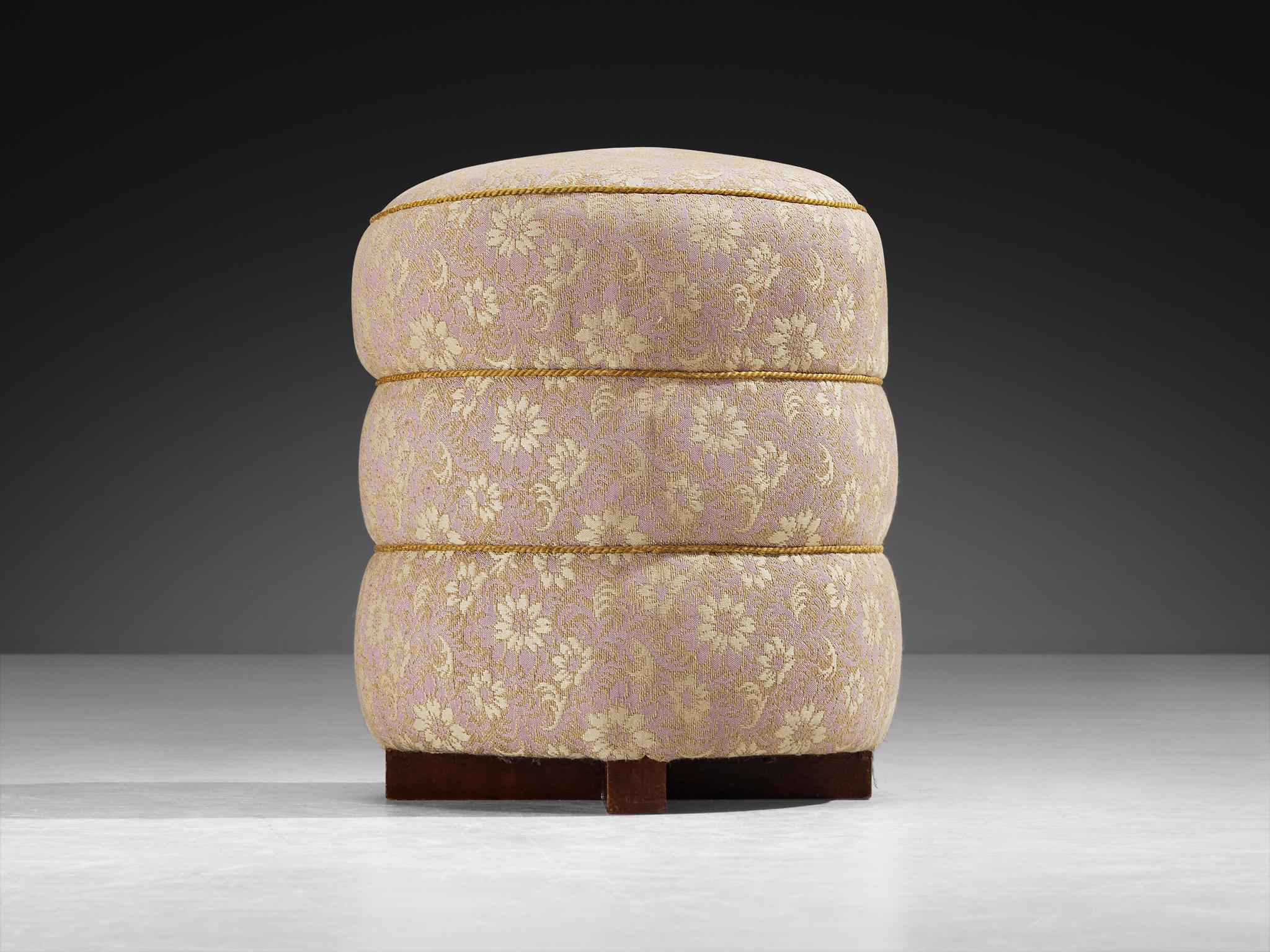 Tabouret Jindrich Halabala en tissu d'ameublement décoratif Bon état - En vente à Waalwijk, NL