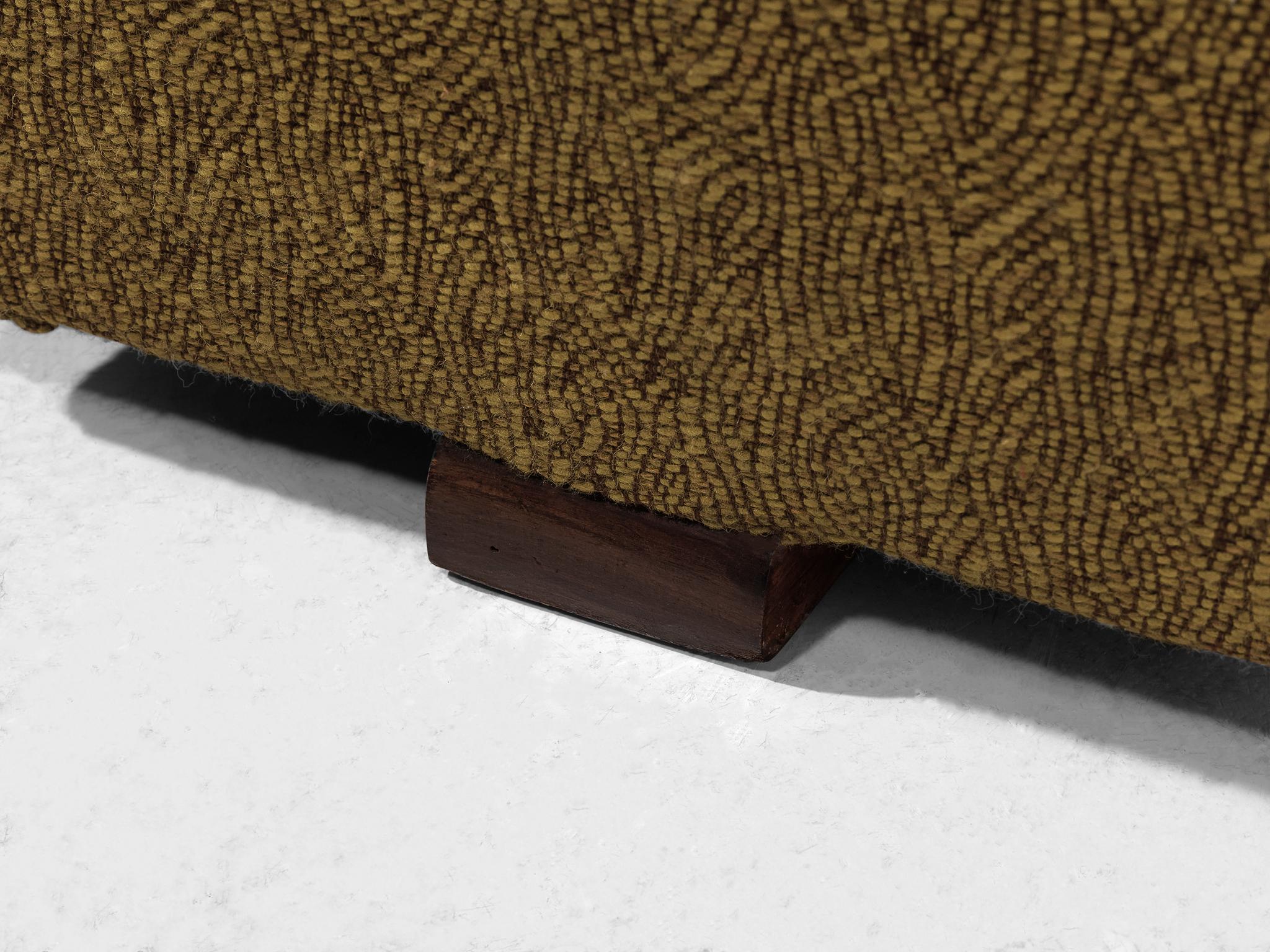 Mid-20th Century Jindrich Halabala Stool in Decorative Upholstery