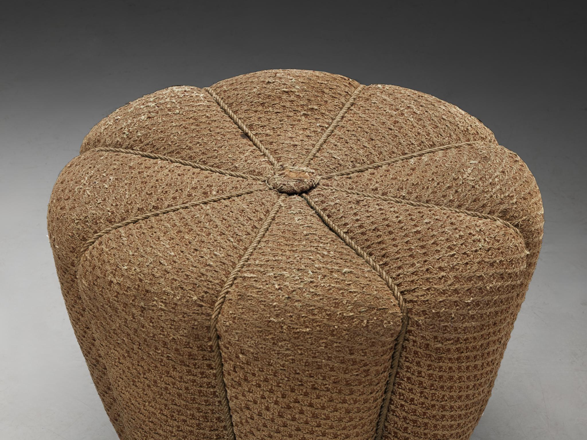 Mid-20th Century Jindrich Halabala Stool in Decorative Upholstery For Sale