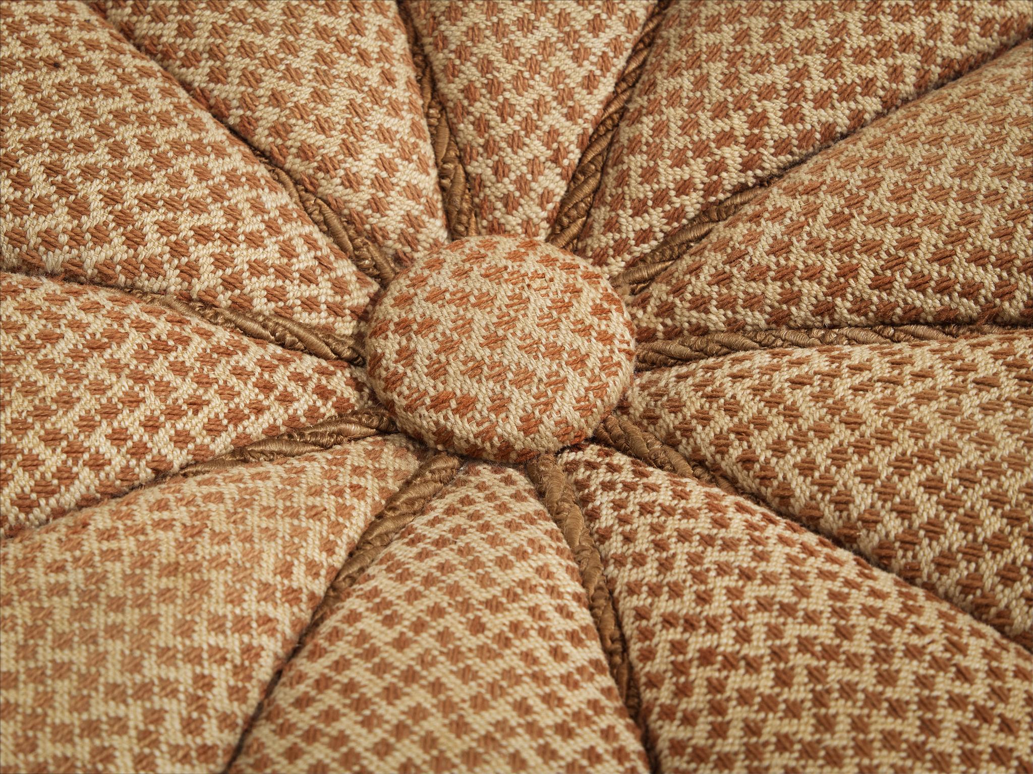 Metà XX secolo Jindrich Halabala Stool in Decorative Upholstery in vendita