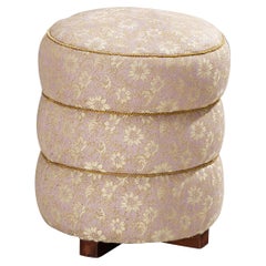 Jindrich Halabala Stool in Decorative Upholstery