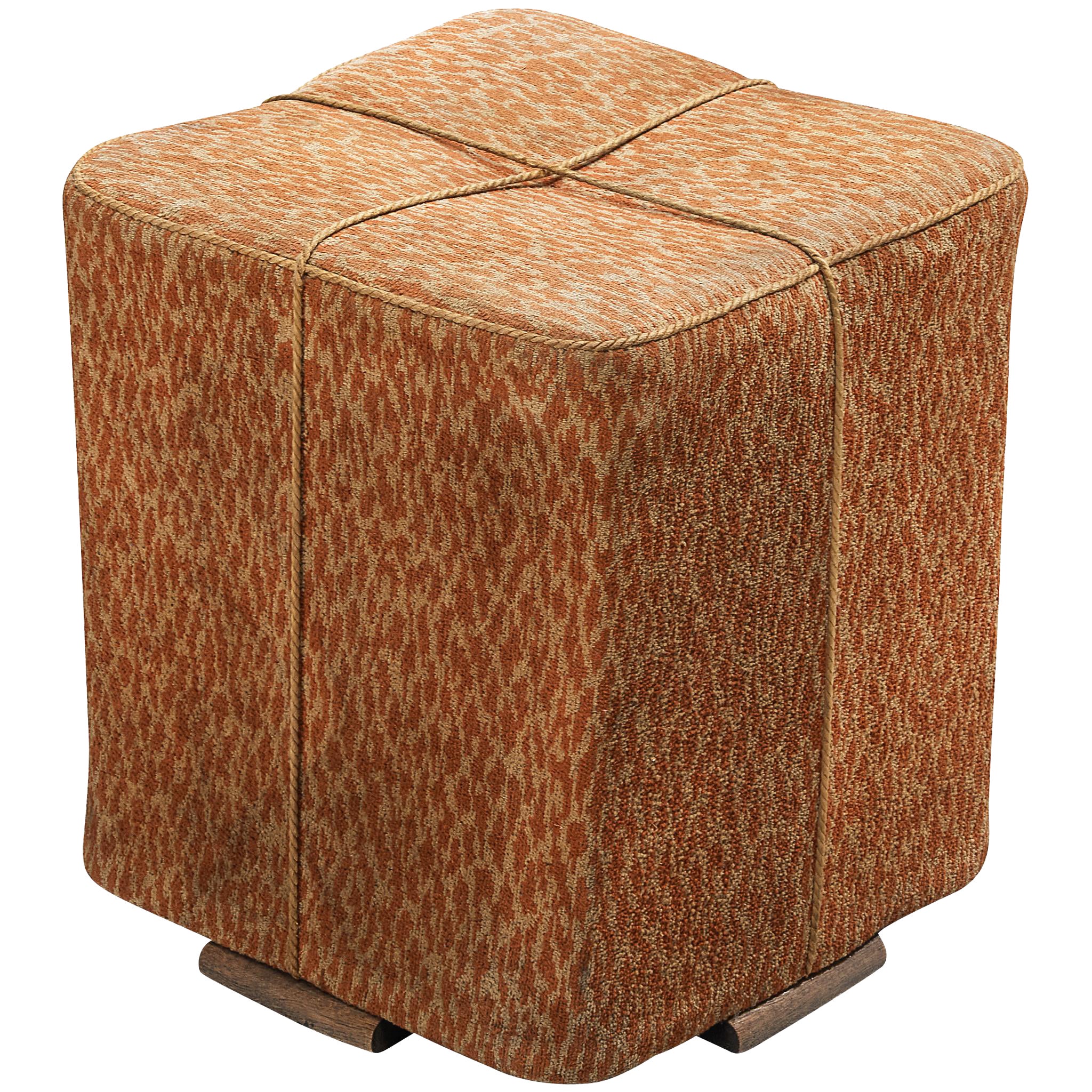 Jindrich Halabala Stool in Decorative Upholstery