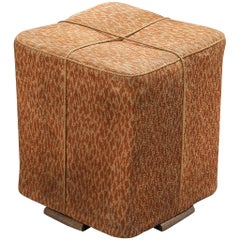 Jindrich Halabala Stool in Decorative Upholstery