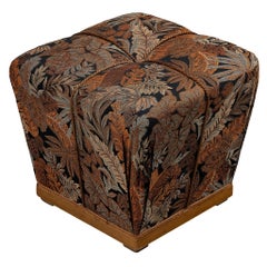 Jindrich Halabala Stool in Decorative Upholstery