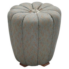 Jindrich Halabala Stool in Decorative Upholstery 