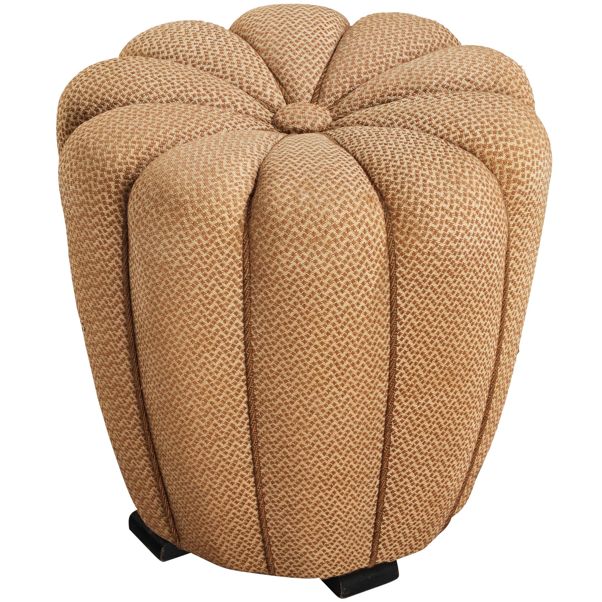 Jindrich Halabala Stool in Decorative Upholstery