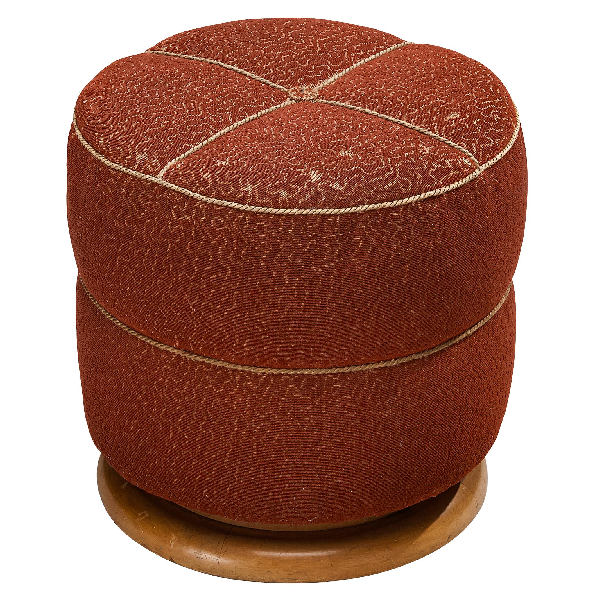 Jindrich Halabala Stool in Decorative Upholstery For Sale at 1stDibs