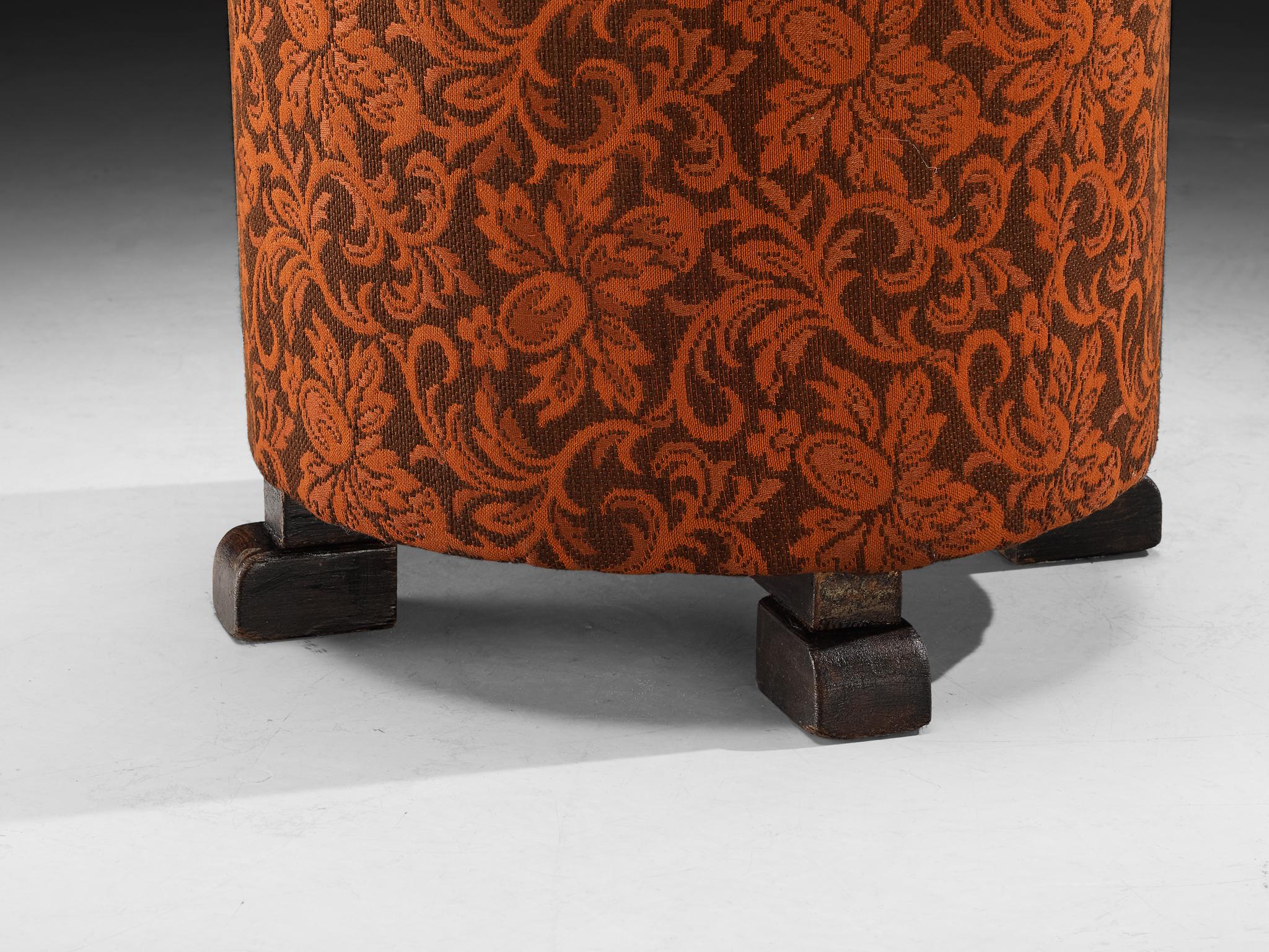 Jindrich Halabala Stools in Decorative Patterned Upholstery 3