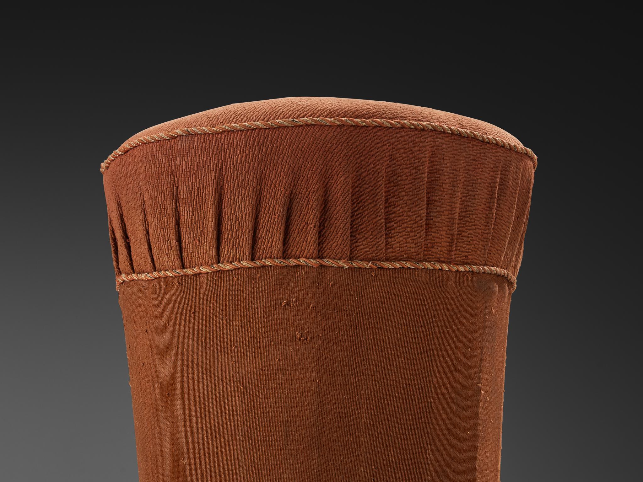 Mid-20th Century Jindrich Halabala Stools in Decorative Patterned Upholstery