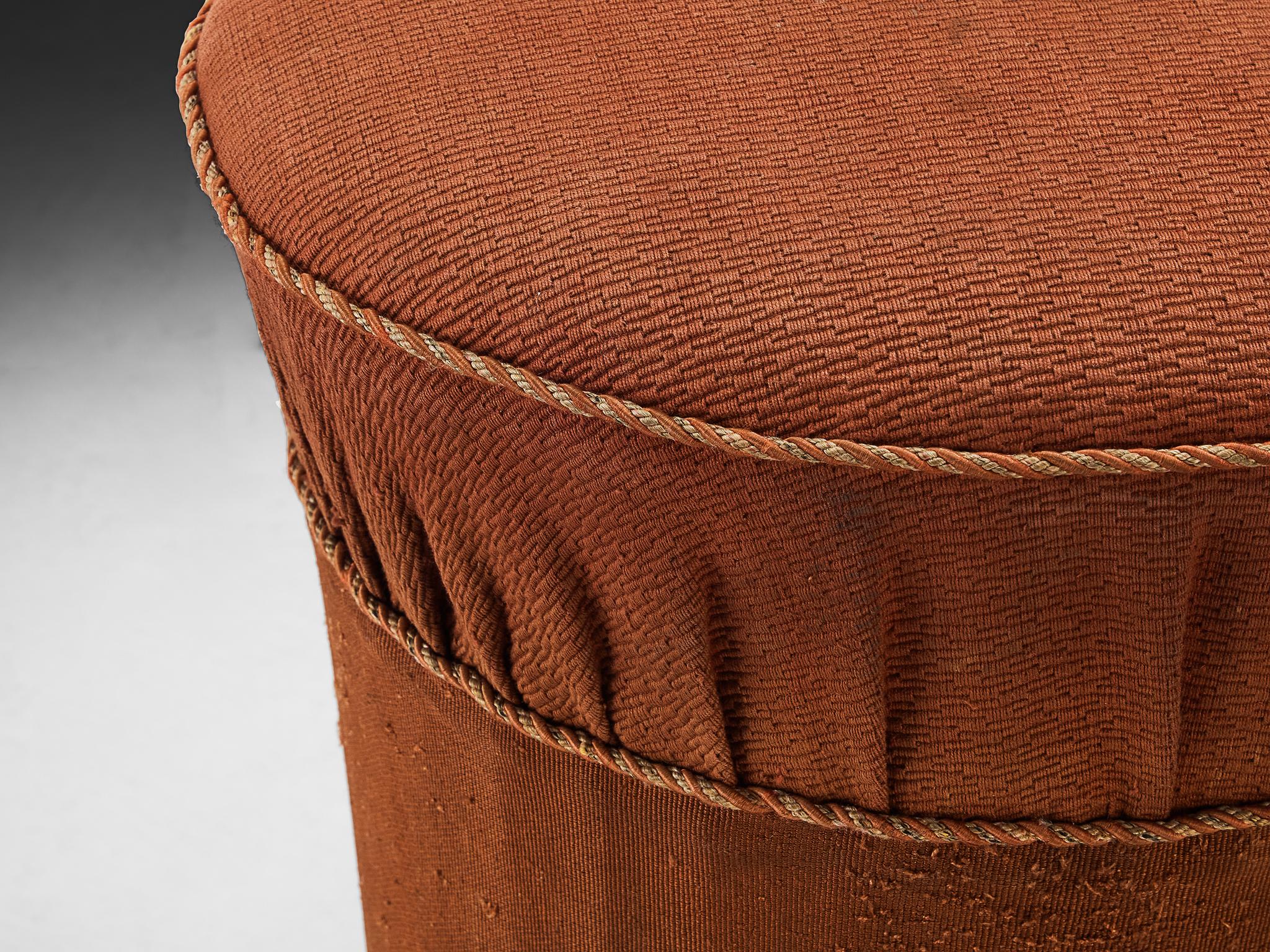 Fabric Jindrich Halabala Stools in Decorative Patterned Upholstery
