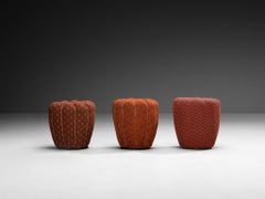 Jindrich Halabala Stools in Decorative Upholstery