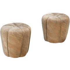 Taburetes Jindrich Halabala en tapicería decorativa