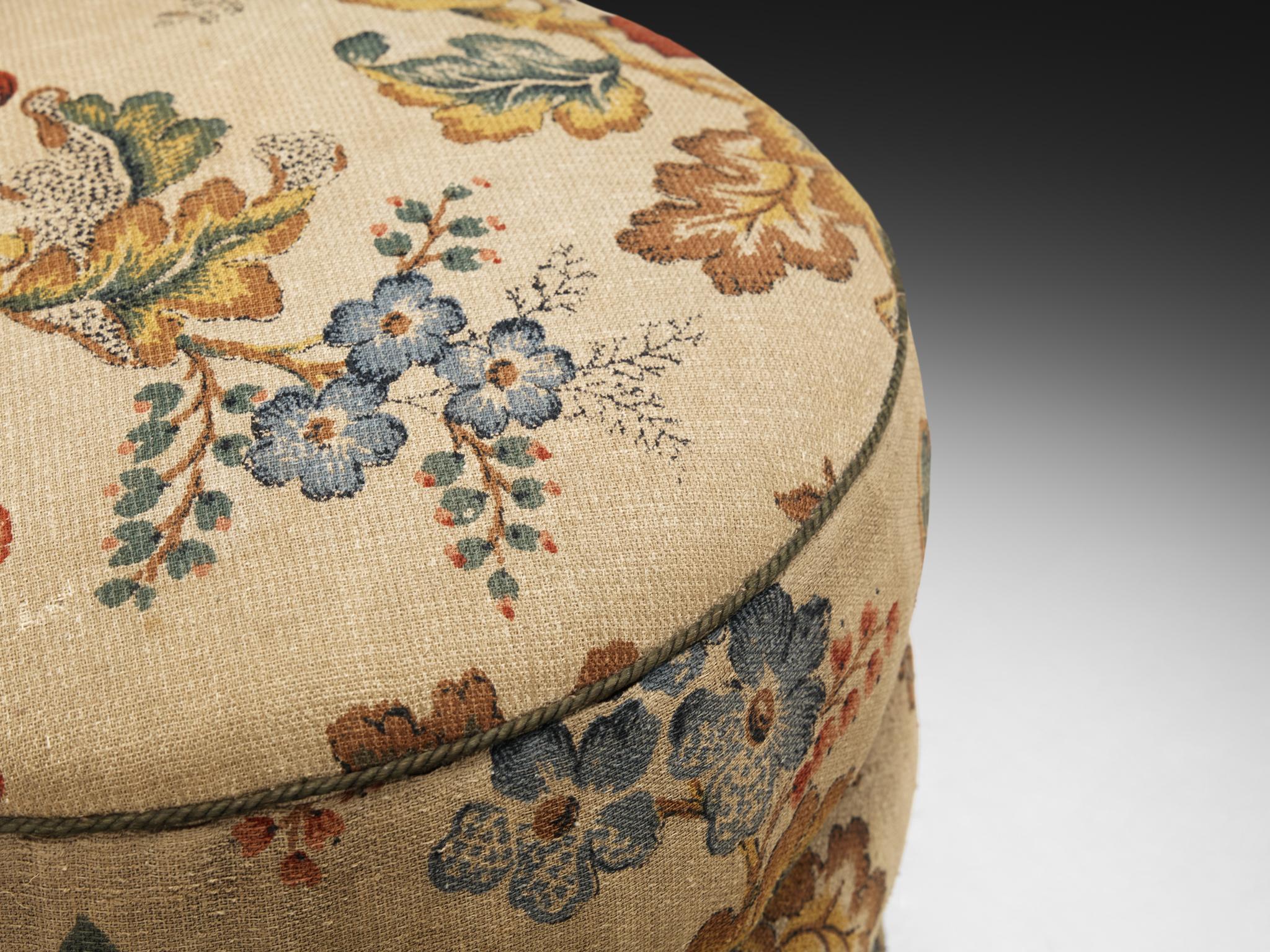 Tchèque Tabourets Jindrich Halabala en tissu d'ameublement décoratif en vente