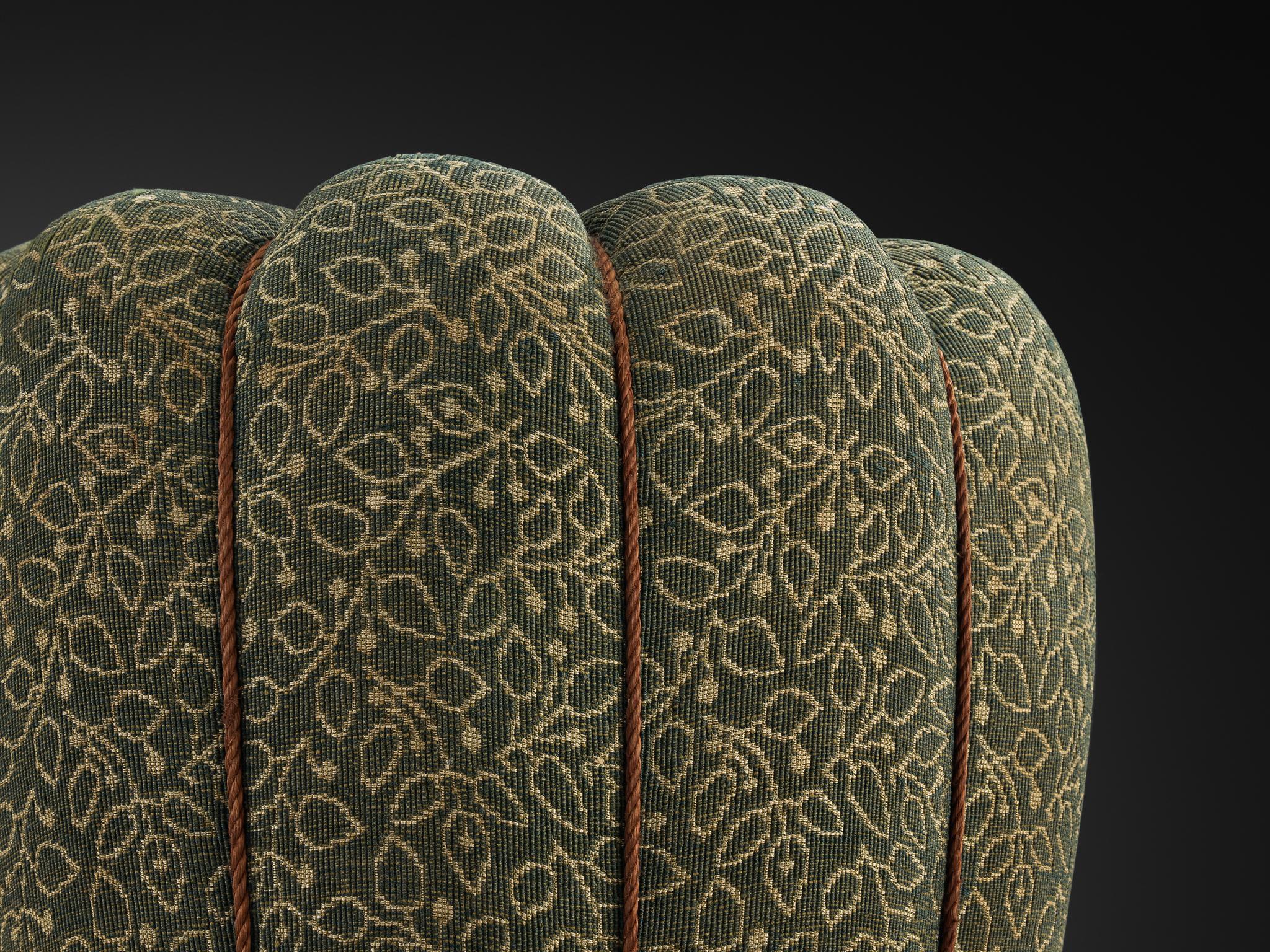 Fabric Jindrich Halabala Stools in Decorative Upholstery For Sale