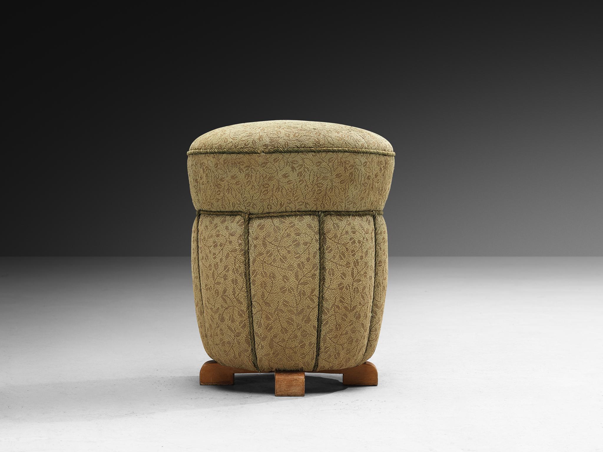 Jindrich Halabala Stools in Decorative Upholstery For Sale at 1stDibs