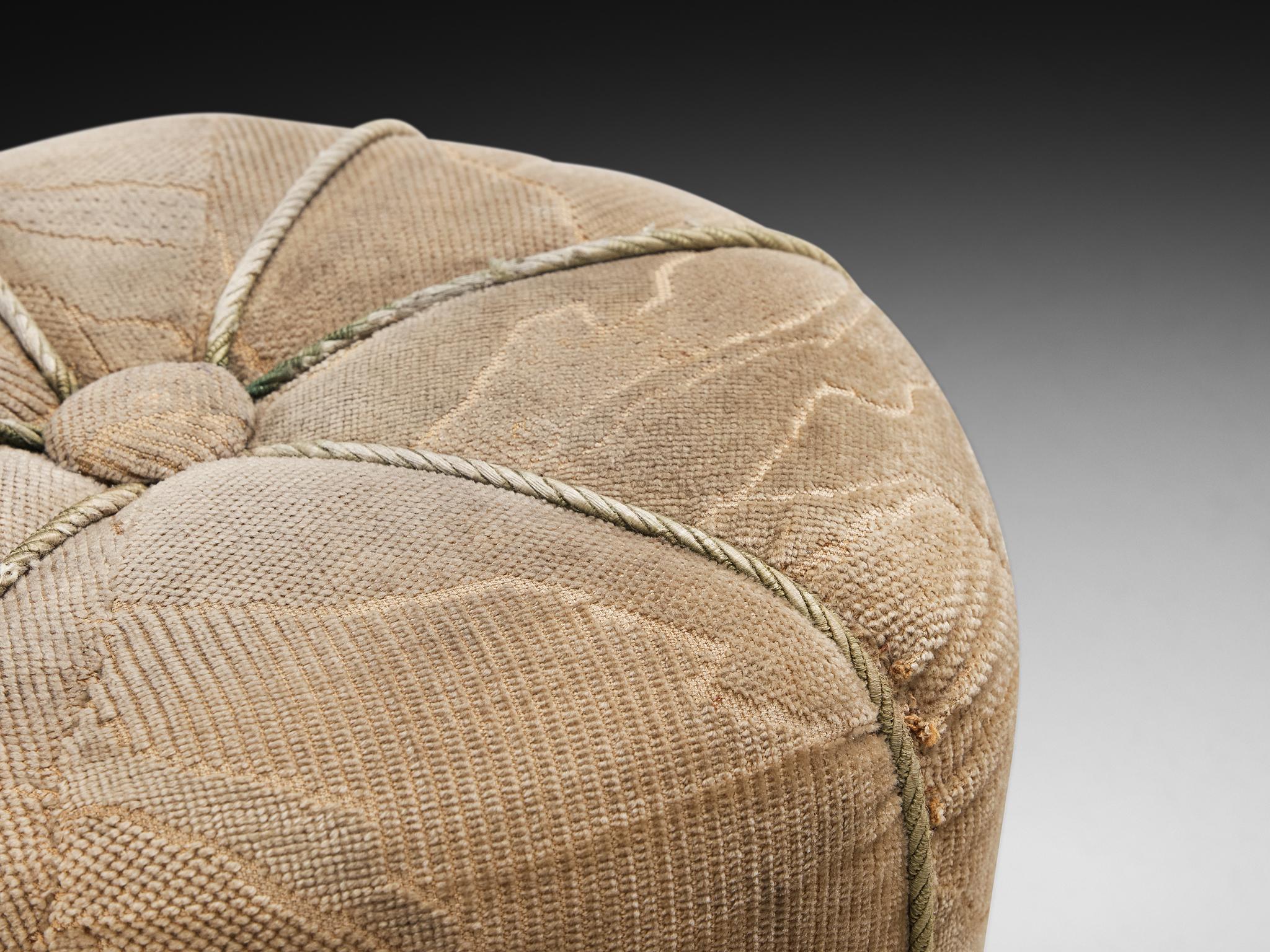 Jindrich Halabala Stools in Decorative Upholstery For Sale 1