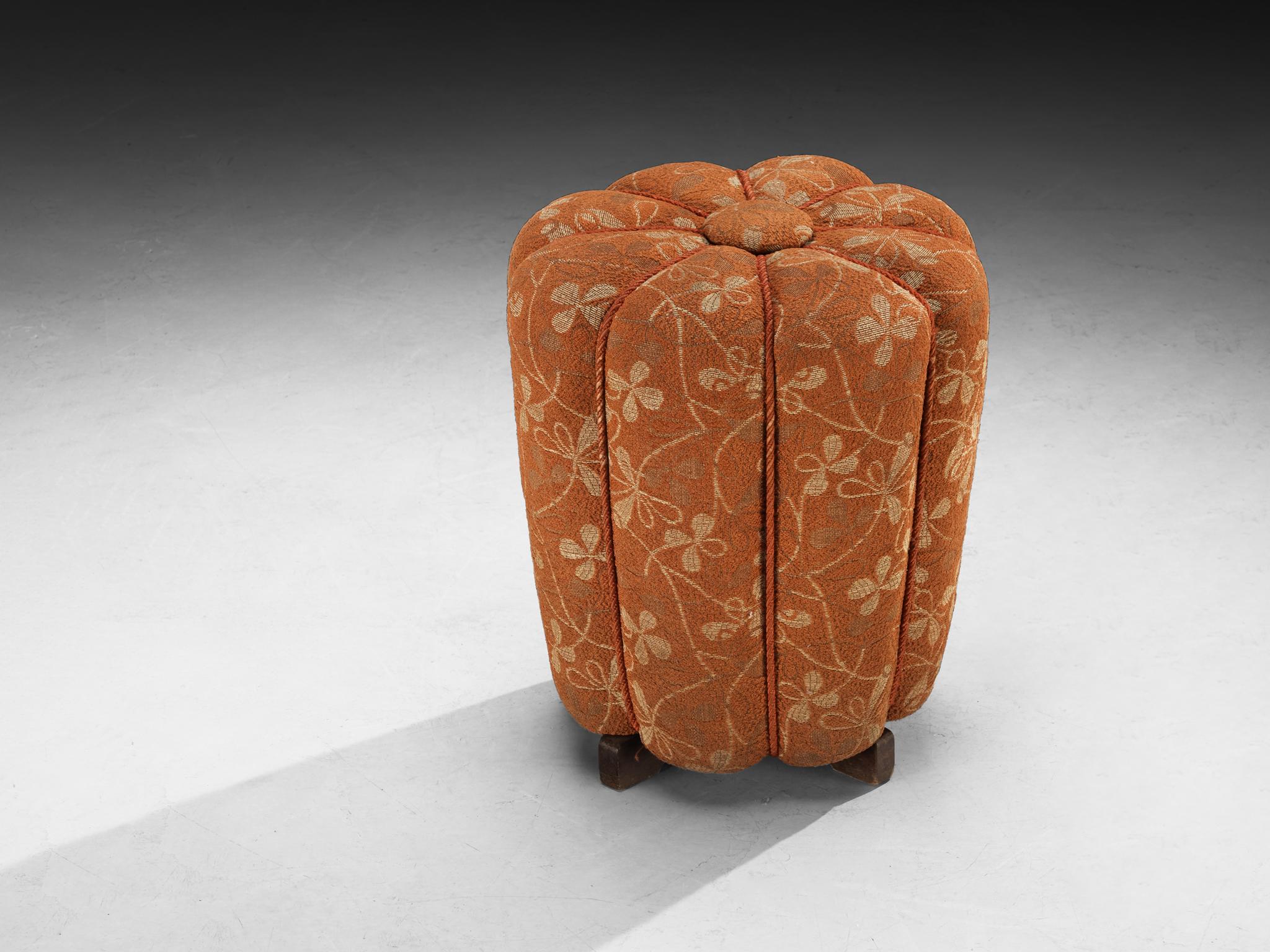 Jindrich Halabala Stools in Decorative Upholstery 2