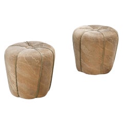 Jindrich Halabala Stools in Decorative Upholstery