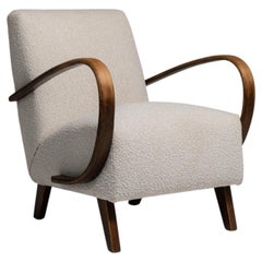 Jindřich Halabala Upholstered Armchair, Czechia, 1950-1959