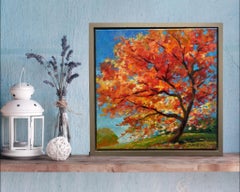 Dance in the Wind (fall tree autumn colors orange red yellow leaves landscape)