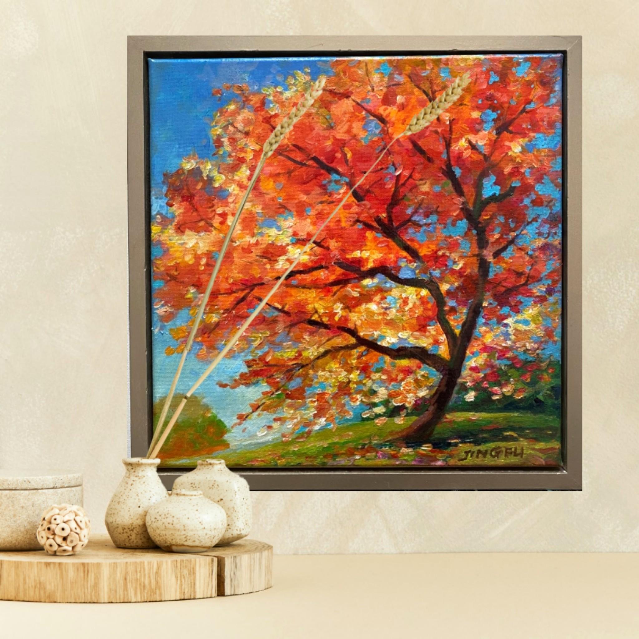 Dance in the Wind ist ein lebhaftes Acrylgemälde auf Leinwand, das einen Ahornbaum mit herbstlich gefärbten Blättern darstellt.
Wird gerahmt und hängefertig geliefert.

