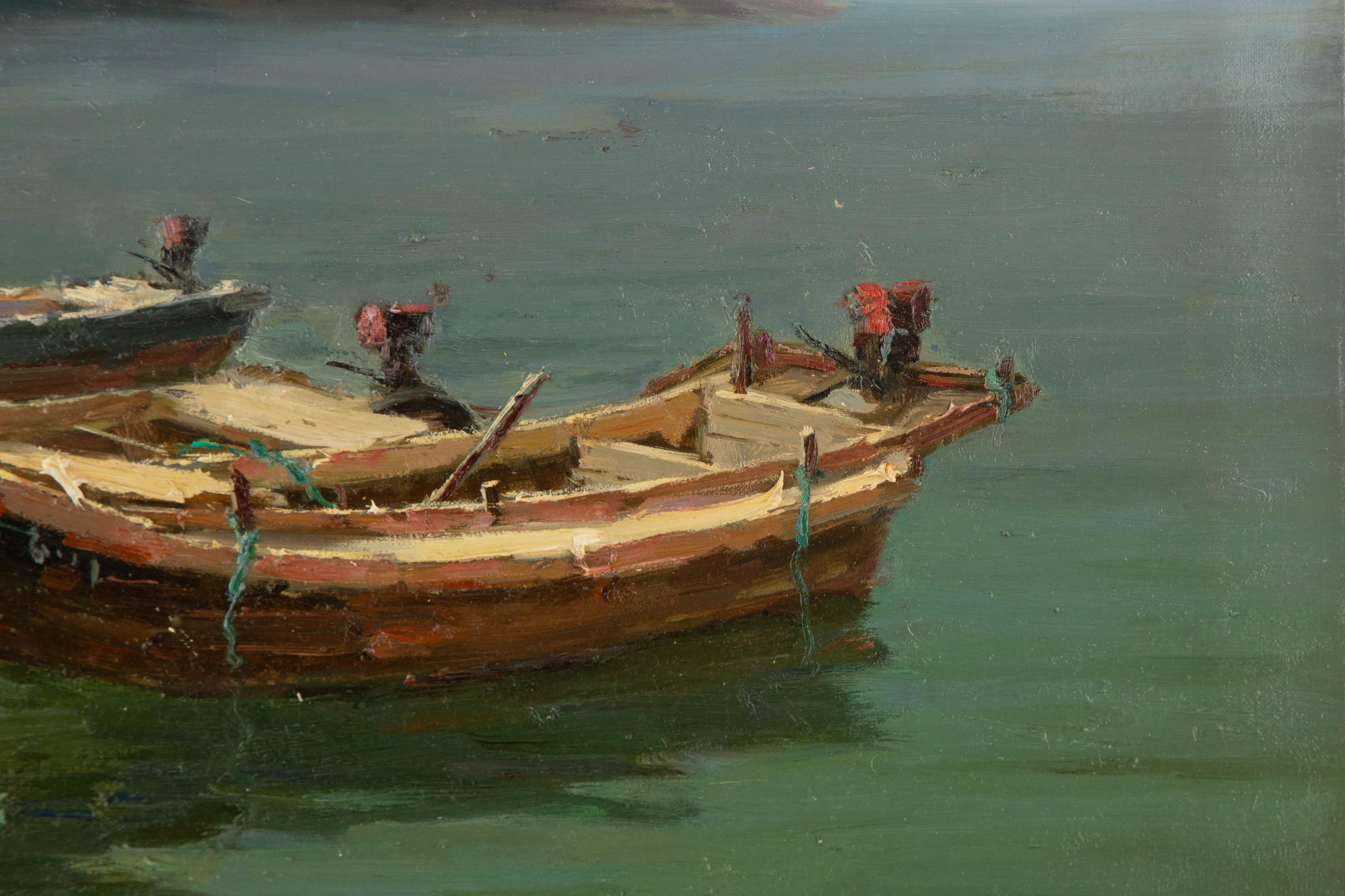 Hong Jing Waterscape Original Oil On Canvas 