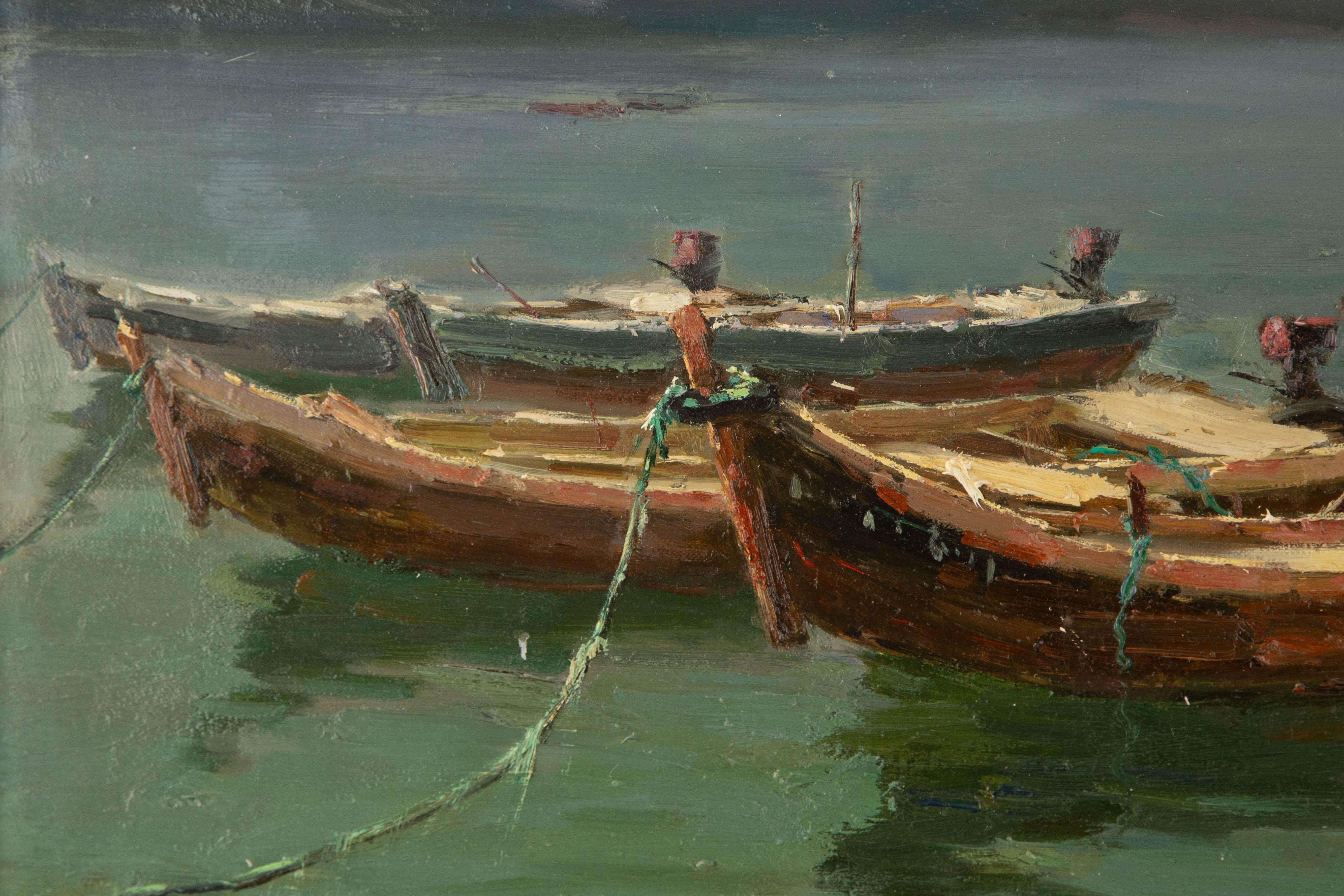 Hong Jing Waterscape Original Oil On Canvas 