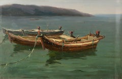 Hong Jing Waterscape Original Oil On Canvas "Floating" (Paysage aquatique)