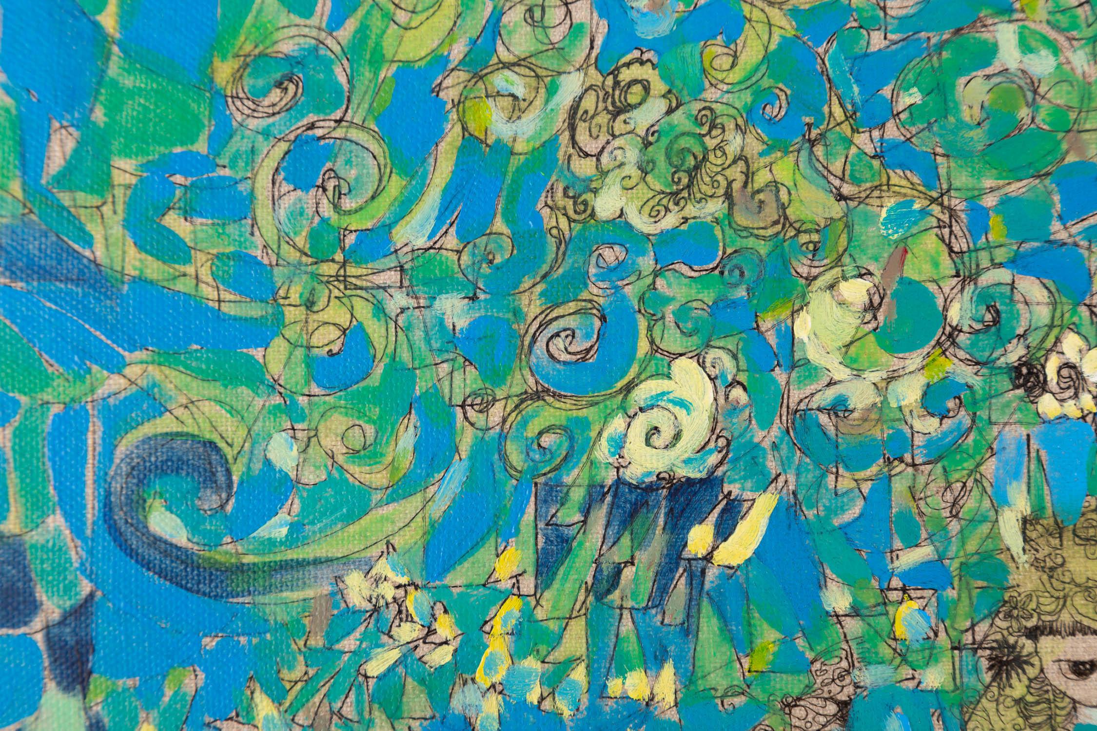 Jing Zhang Abstract Original Mixed Media 