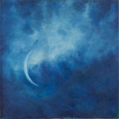Jing Zhang Óleo Original Abstracto Sobre Lienzo "Luna"