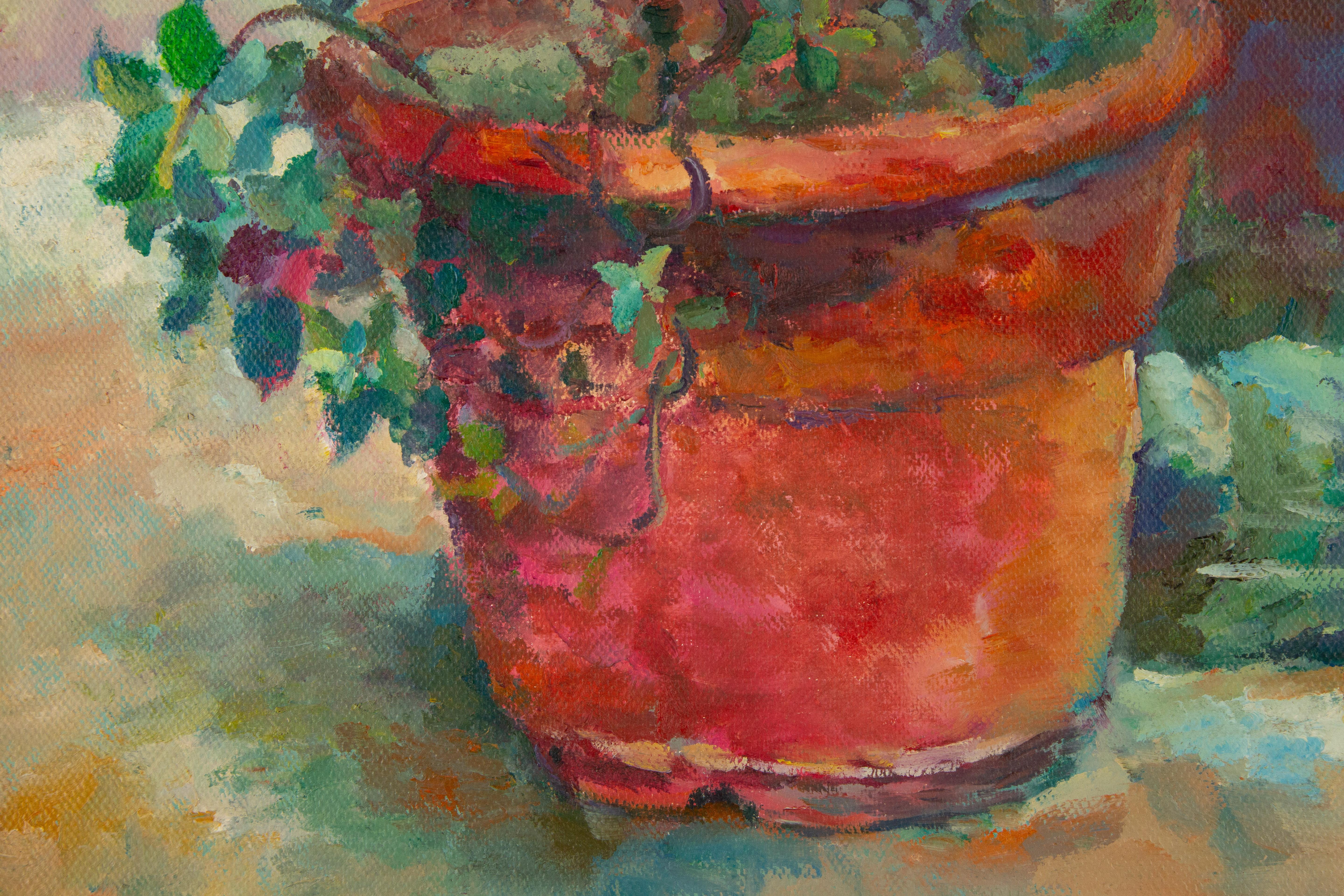 Jing Zhang Stillleben, Original, Öl auf Leinwand, „Geätzter Mint“, Jing Zhang im Angebot 2