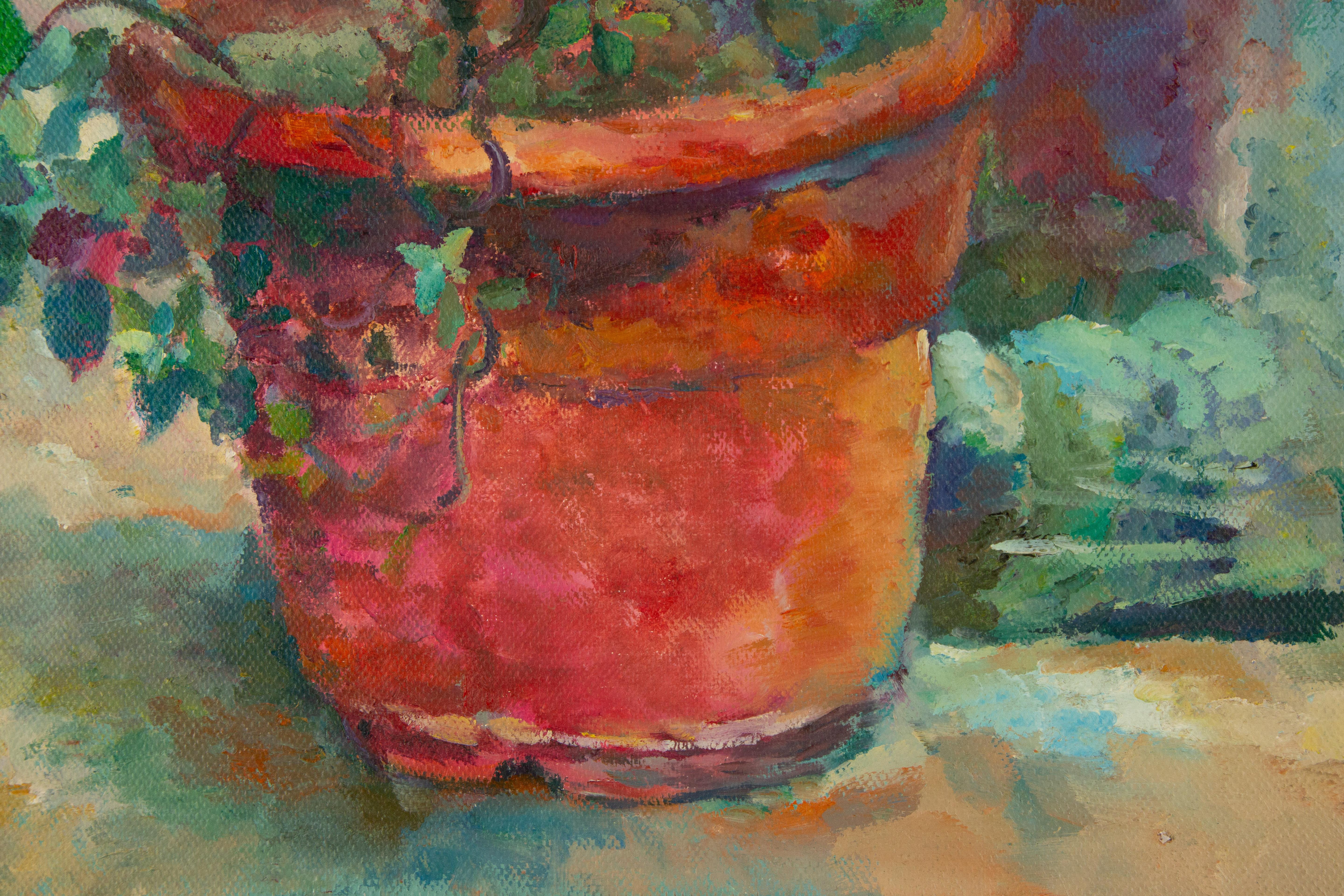 Jing Zhang Stillleben, Original, Öl auf Leinwand, „Geätzter Mint“, Jing Zhang im Angebot 4