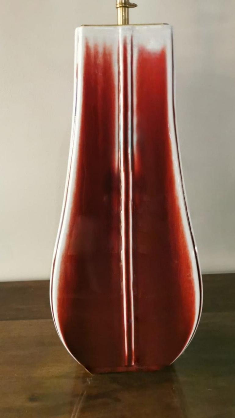 Coppia di lampade cinesi in ceramica senza paralume in vendita 5