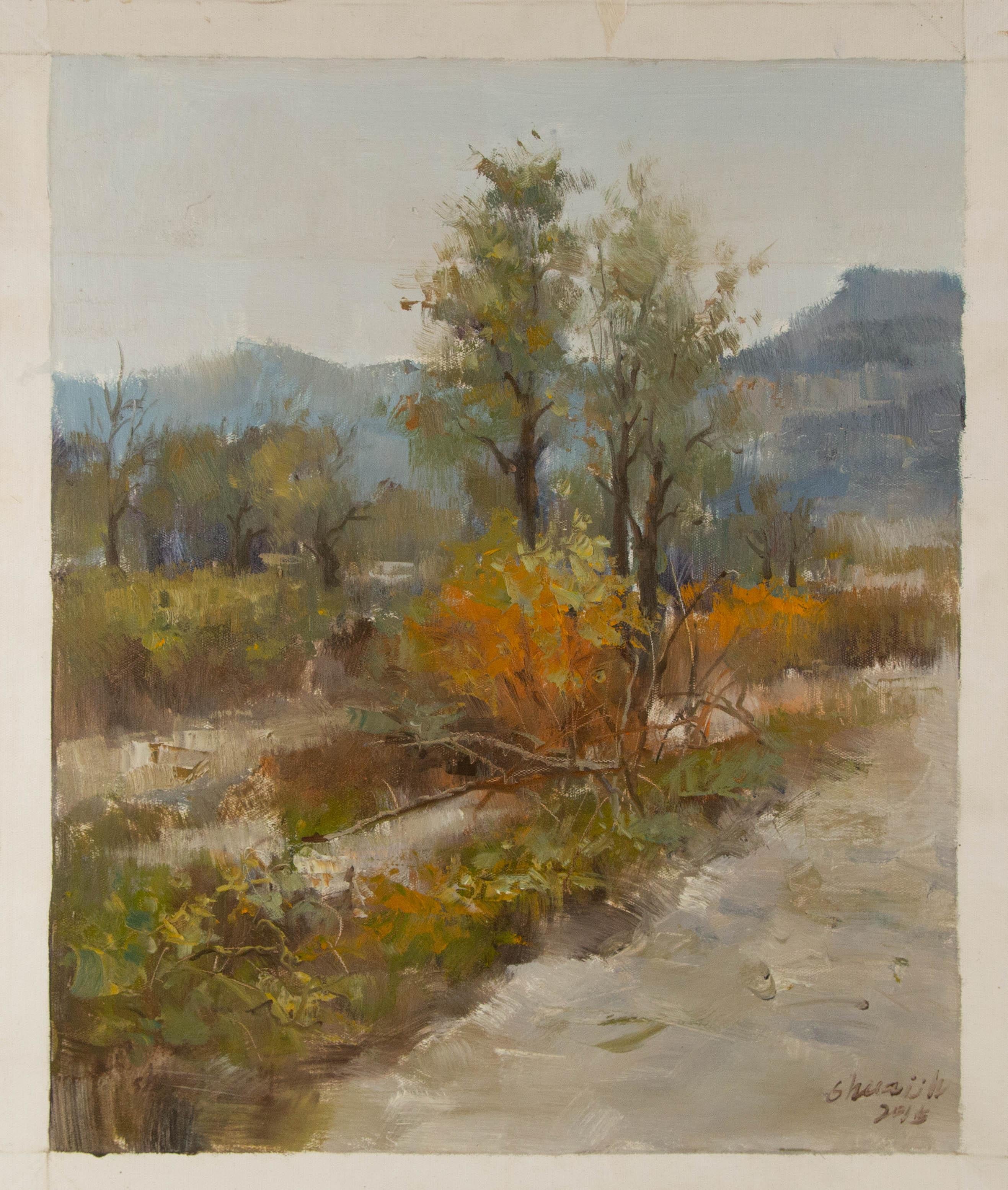 Jinghua Shuai Landschaft Original Öl auf Leinwand 