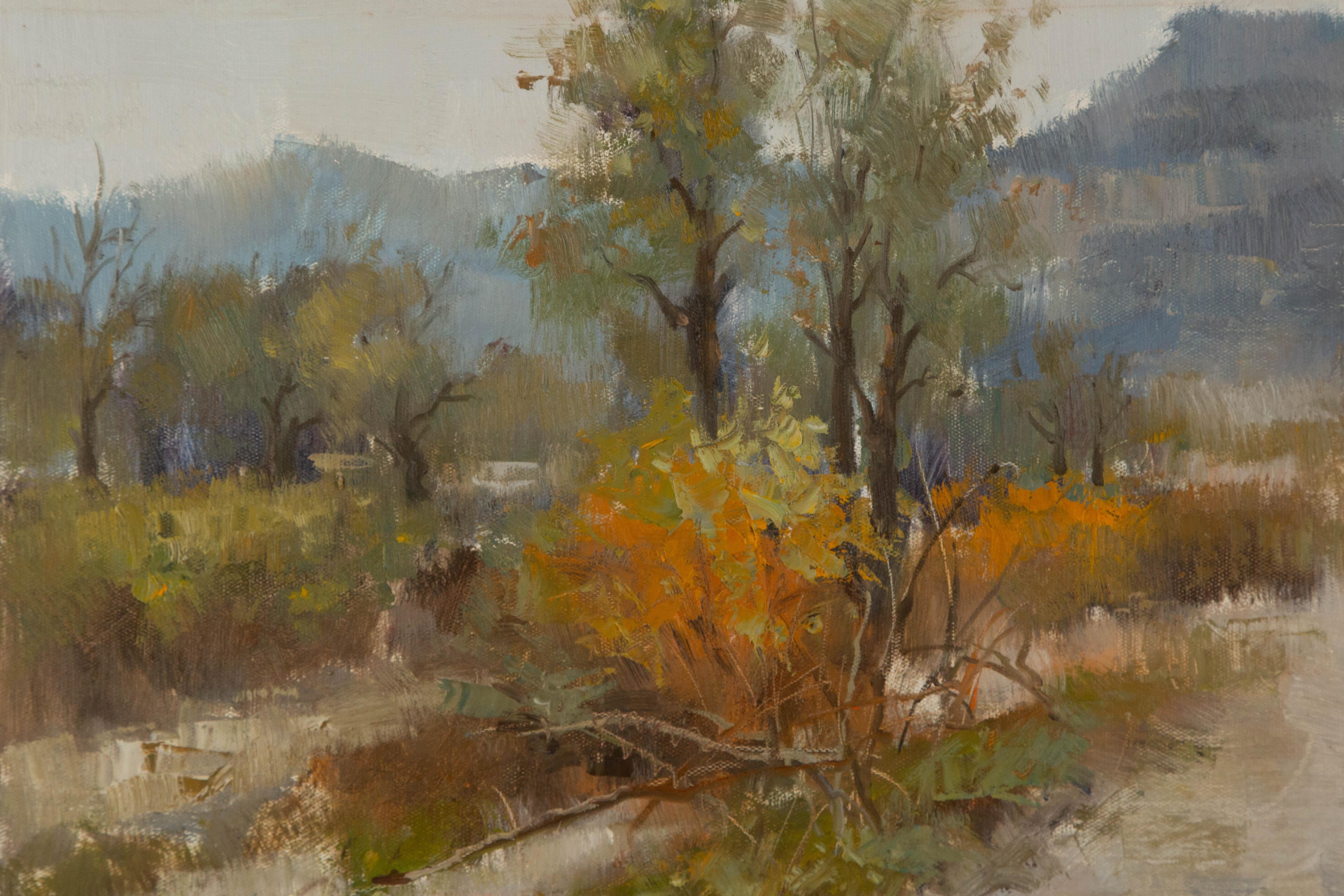 Jinghua Shuai Landschaft Original Öl auf Leinwand 