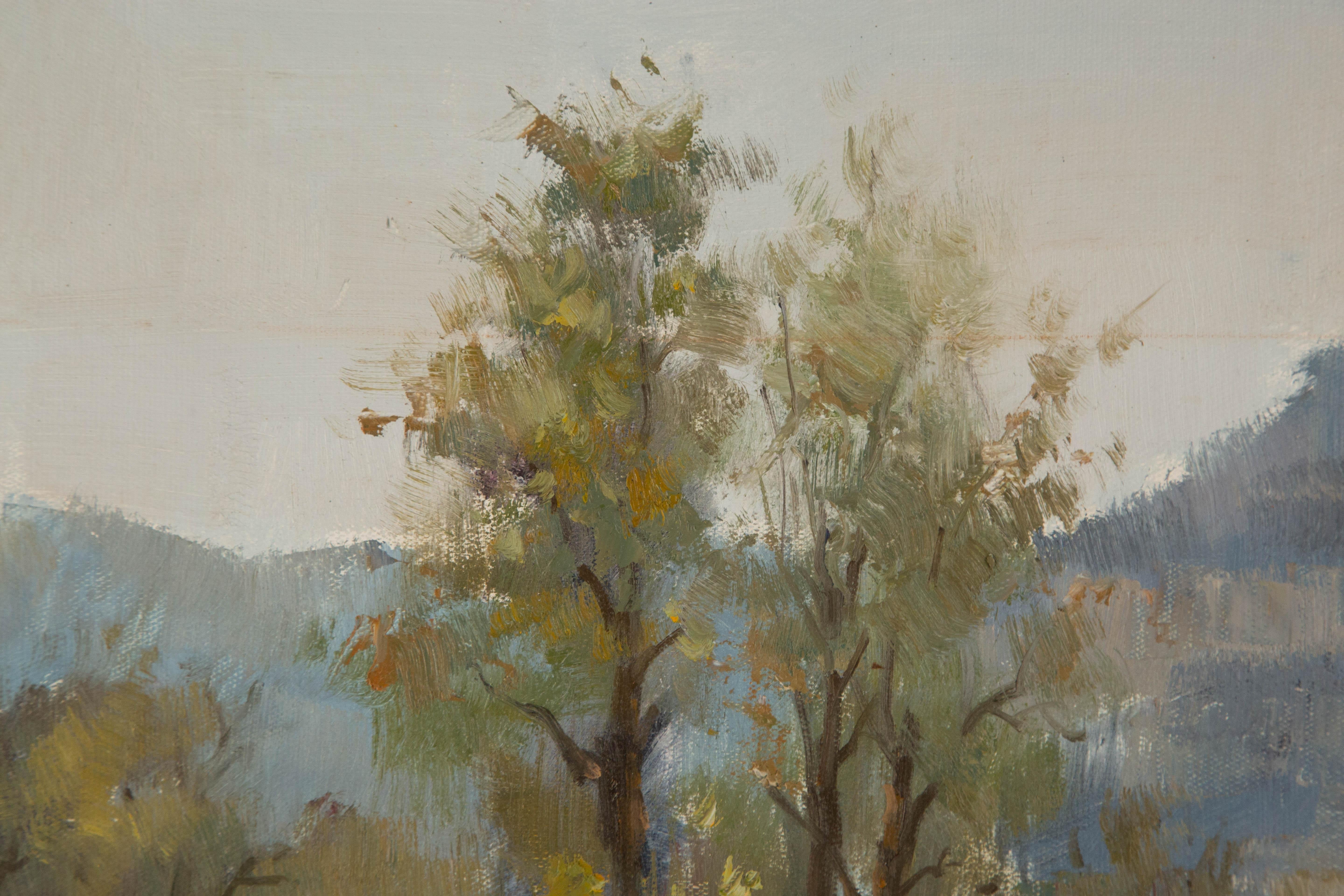 Jinghua Shuai Landschaft Original Öl auf Leinwand 