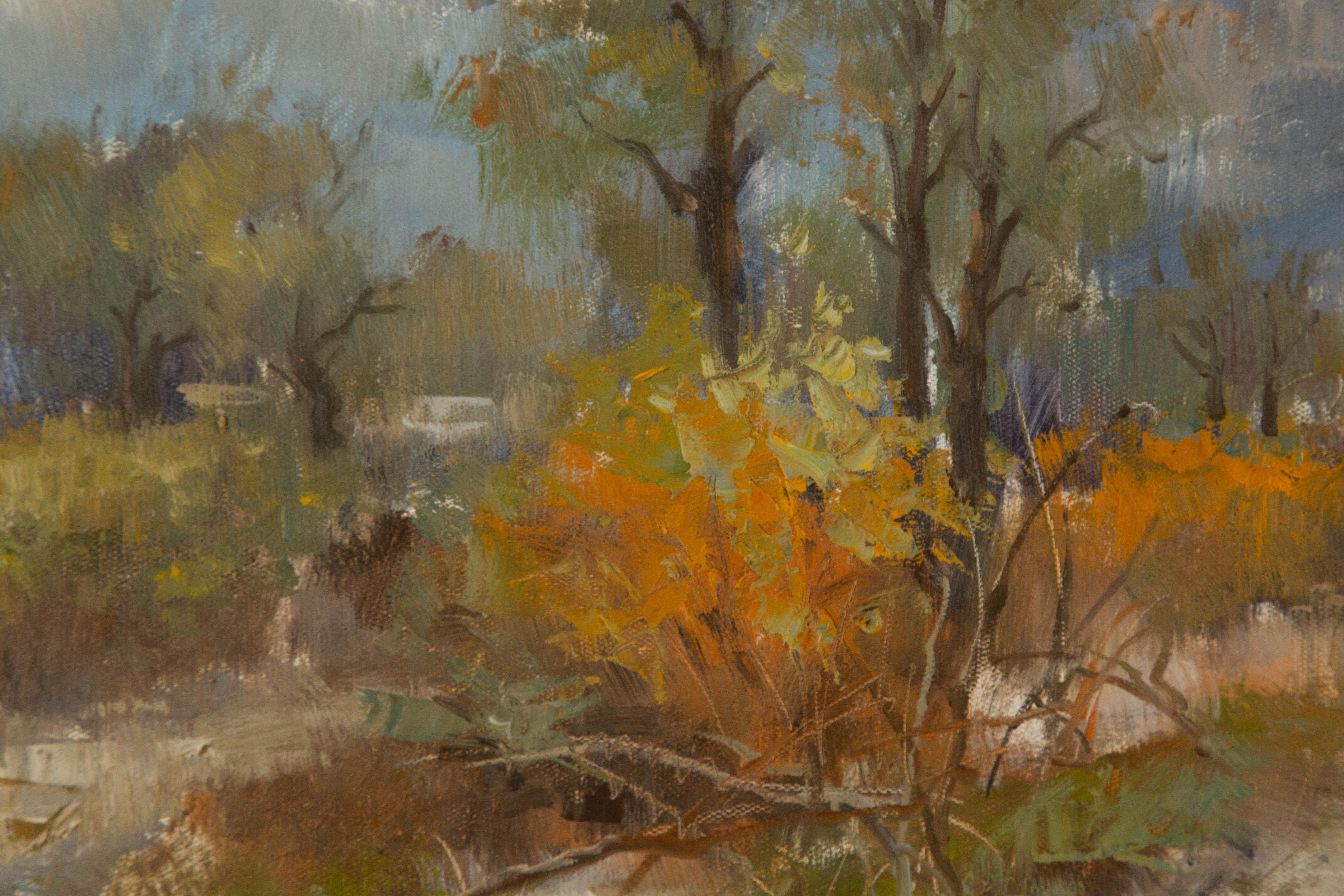 Jinghua Shuai Landschaft Original Öl auf Leinwand 