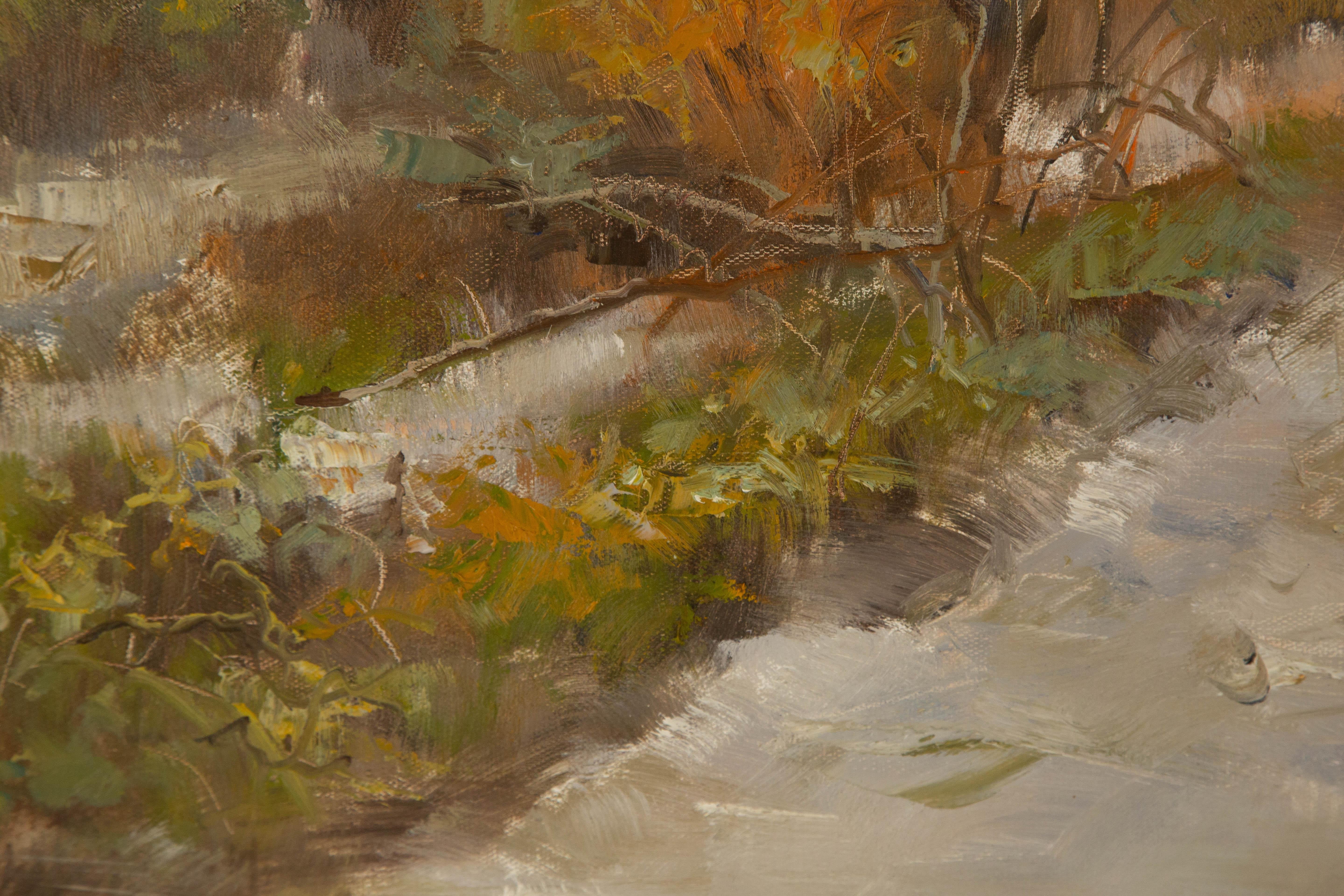 Jinghua Shuai Landschaft Original Öl auf Leinwand 