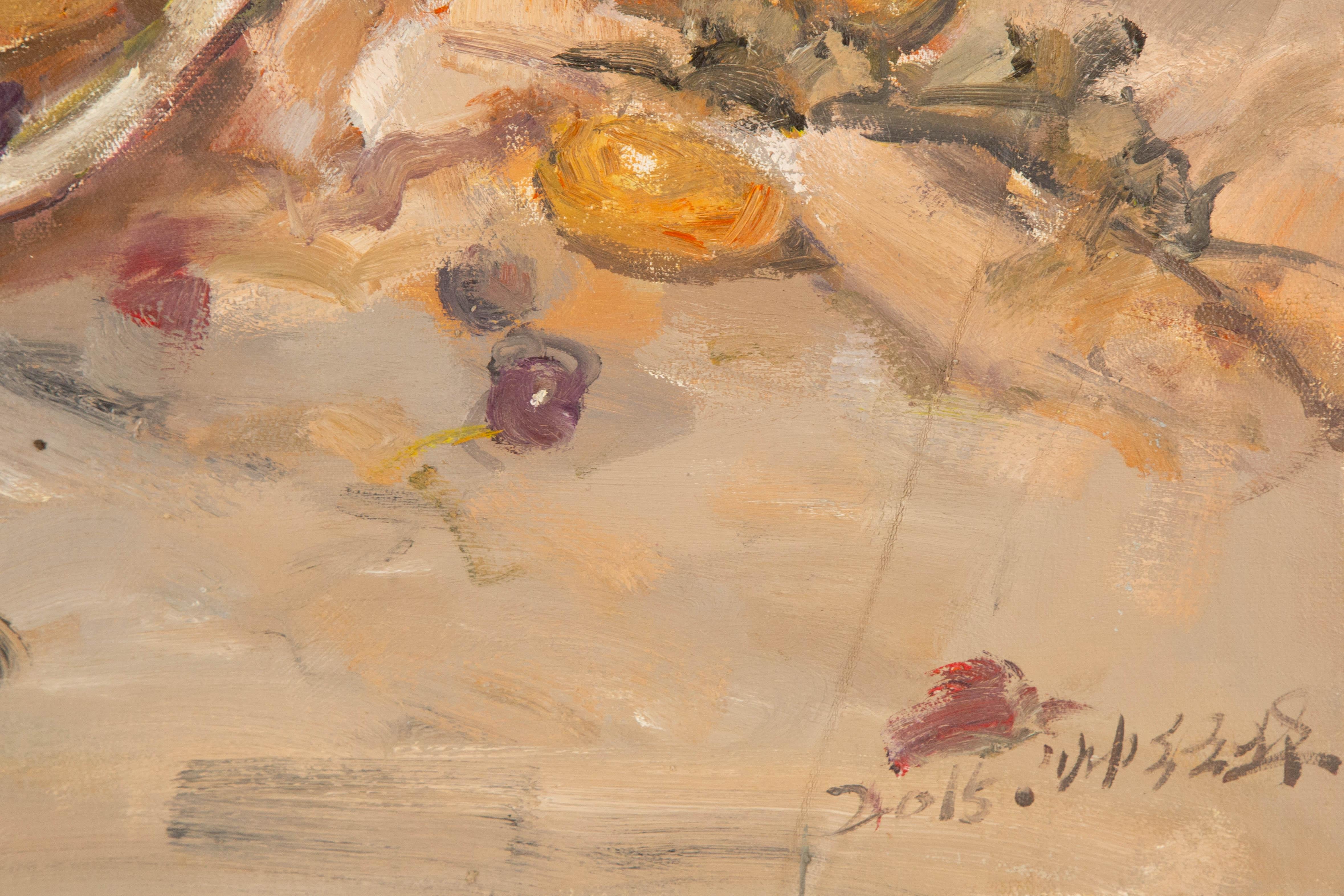 Jinghua Shuai Stillleben Original Öl auf Leinwand 