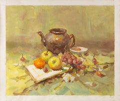 Jinghua Shuai Still Life Original Oil On Canvas "Spread"
