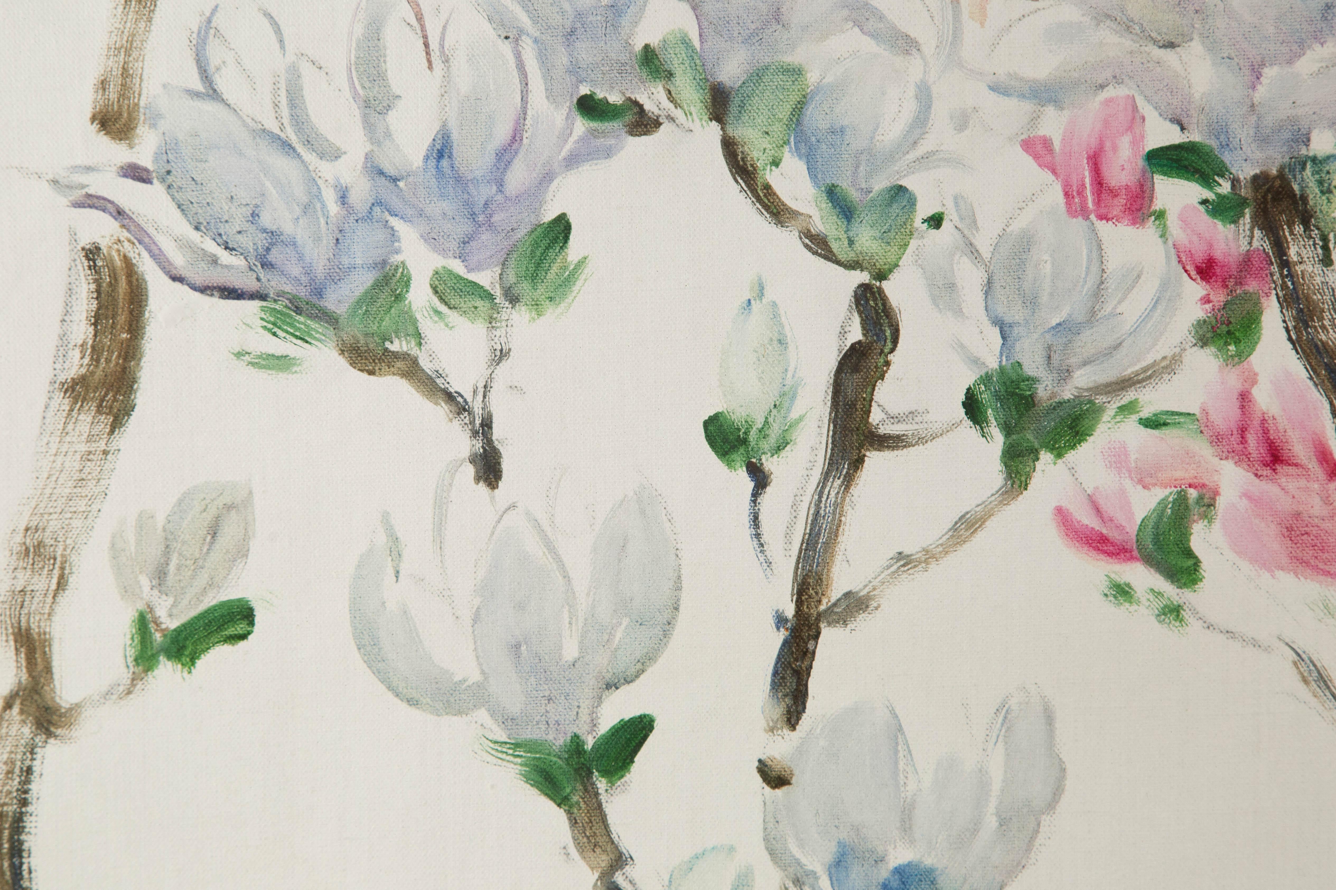 Jingjing Wang Floral Original Oil On Canvas 