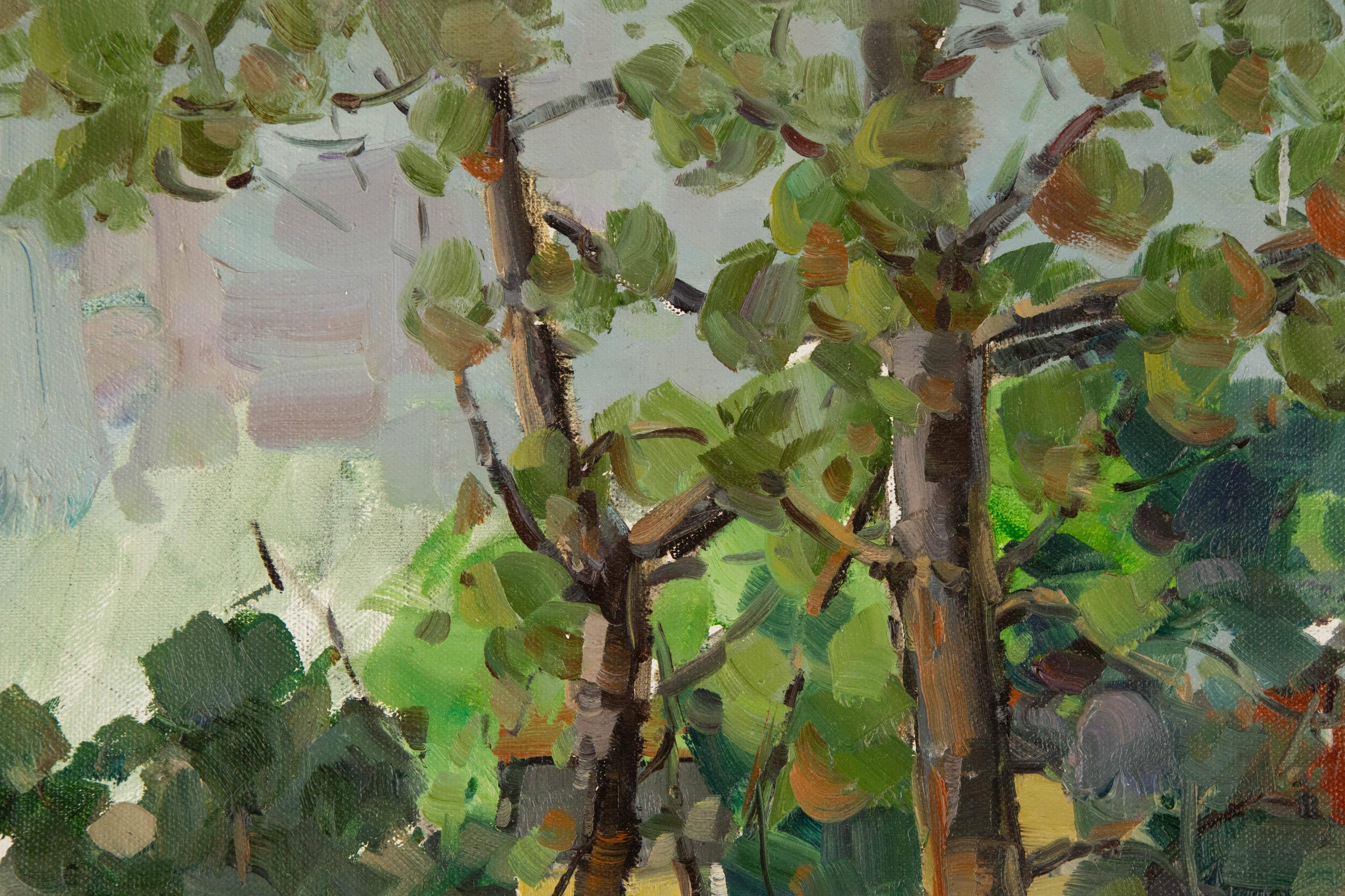 Jingjing Wang Paisaje Acrílico Original Sobre Lienzo 