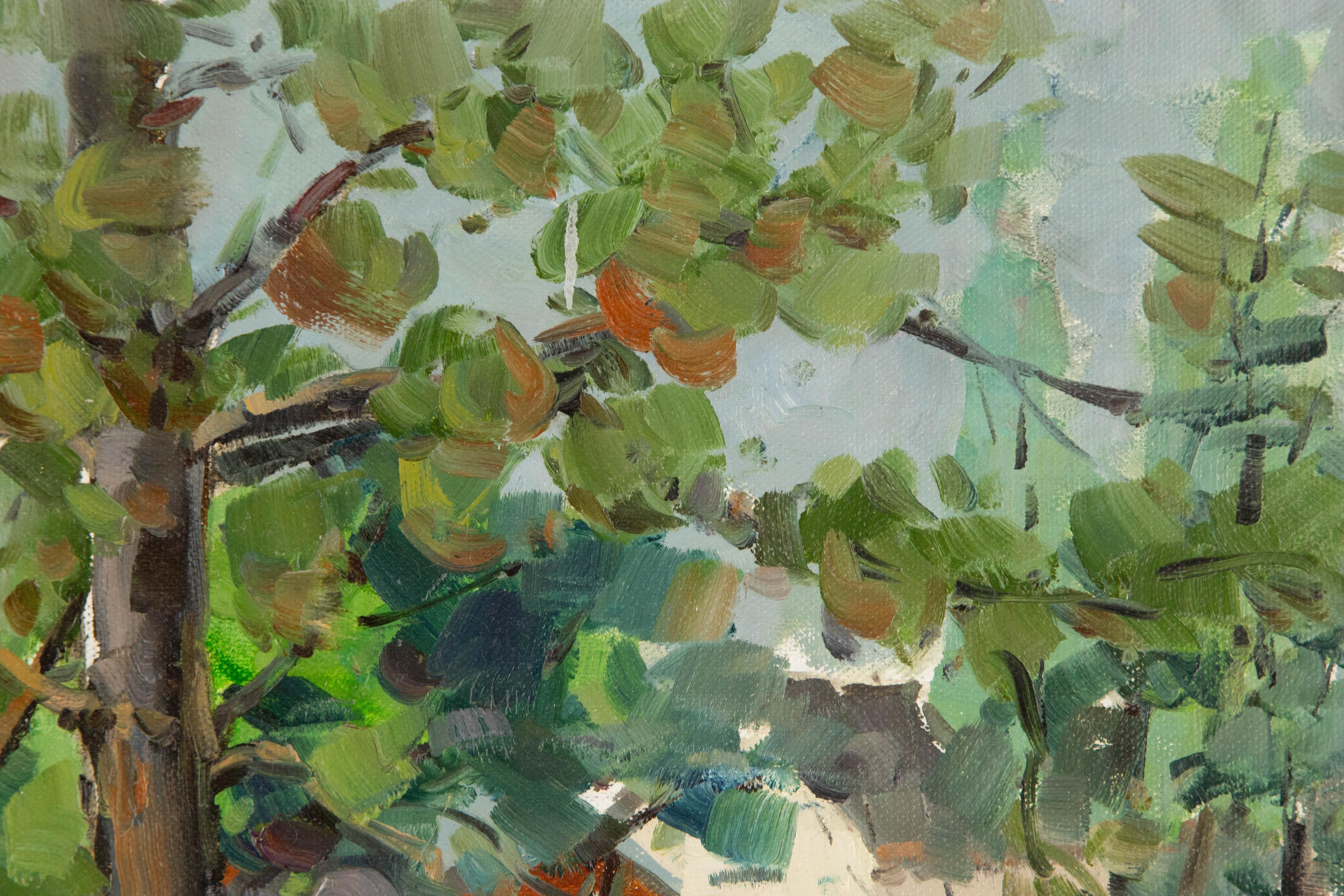 Jingjing Wang Paisaje Acrílico Original Sobre Lienzo 