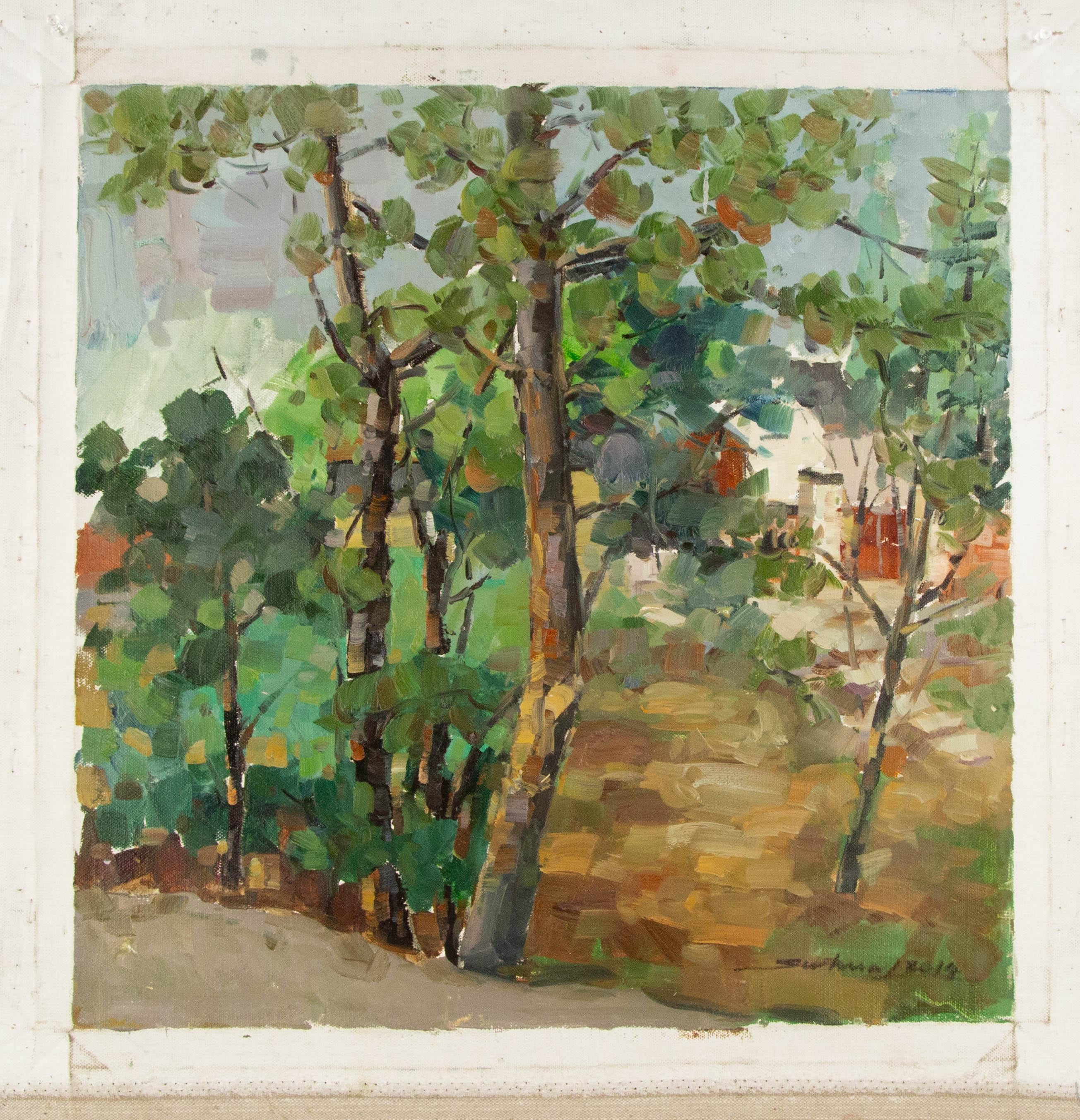 Jingjing Wang Paisaje Acrílico Original Sobre Lienzo 